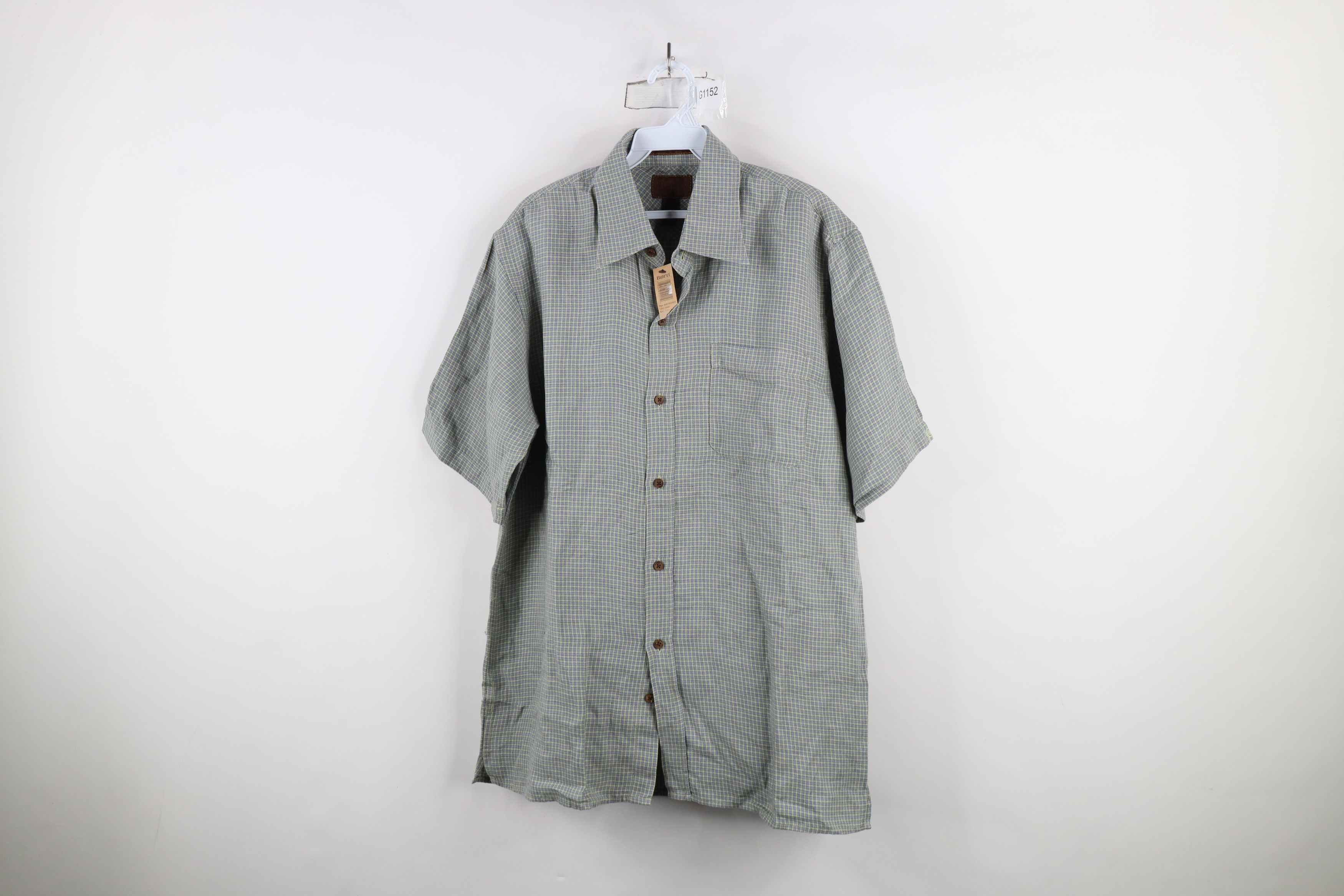 Born × Vintage Deadstock Vintage Born Linen Bamboo Button Shirt Plaid Size US M / EU 48-50 / 2 - 1 Thumbnail