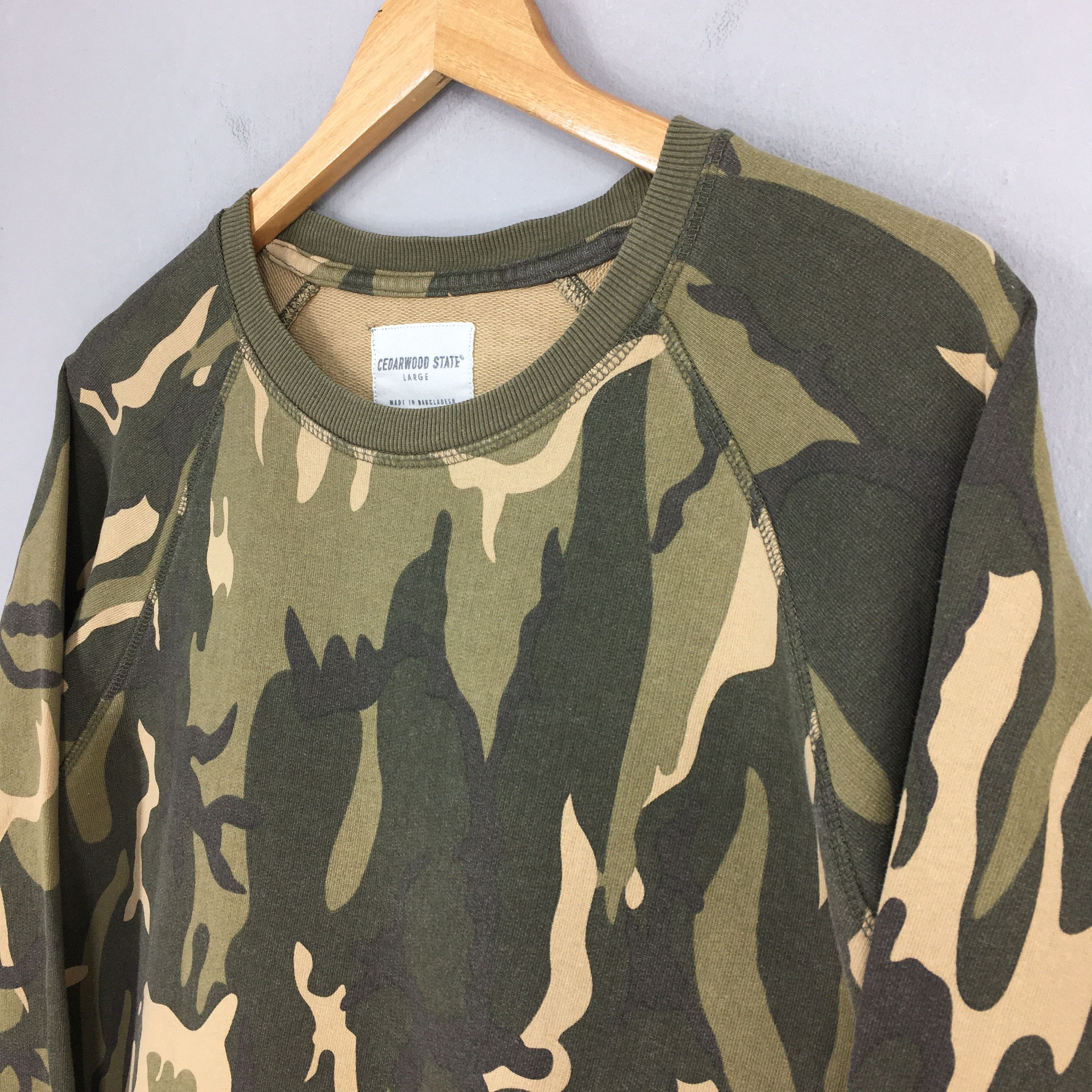 Cedarwood State Vintage Cedarwood State Camouflage Sweatshirt Large Size US L / EU 52-54 / 3 - 3 Thumbnail
