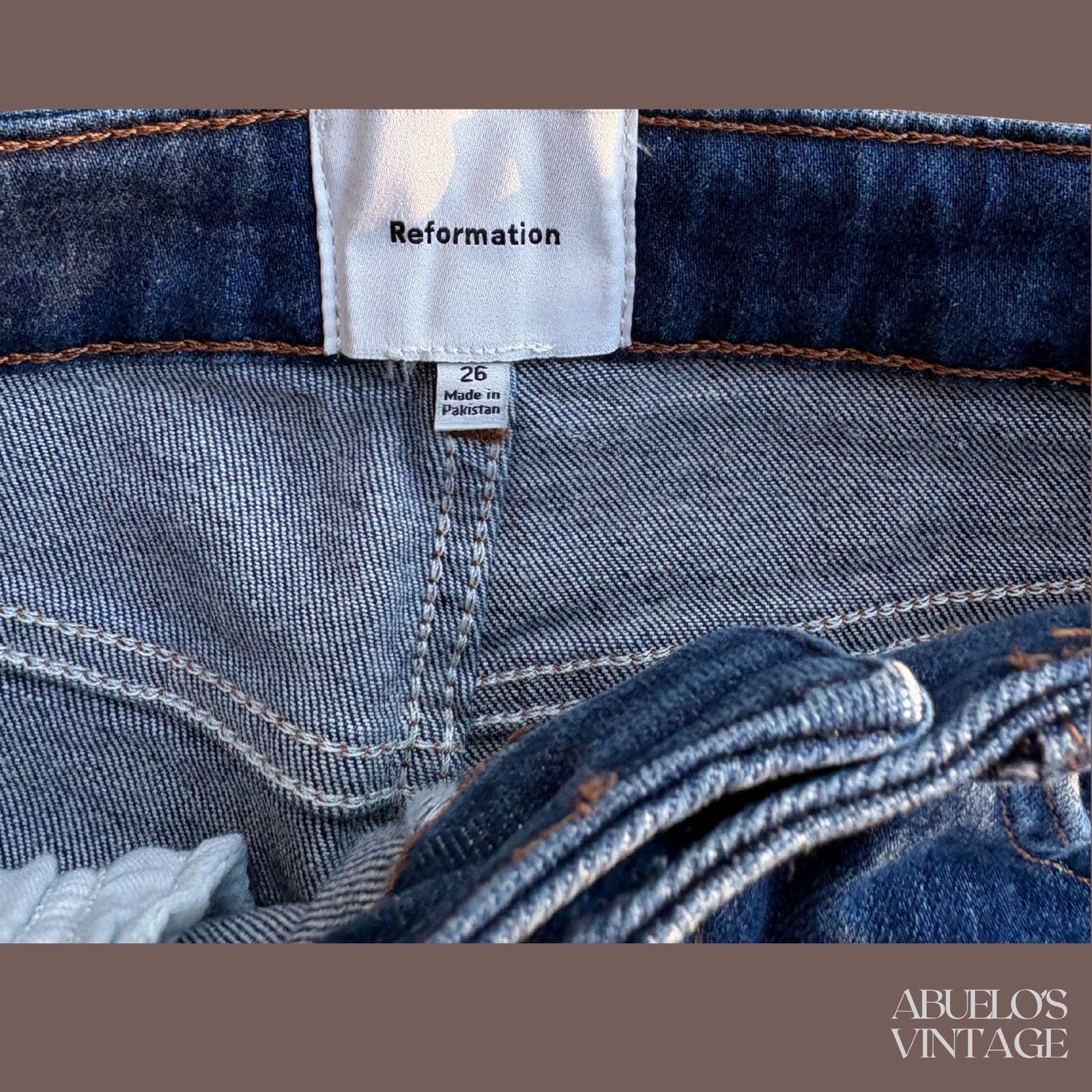 Reformation VTG Denim Jeans | Reformation Blue Ezra | Minimal Size 26" / US 2 / IT 38 - 2 Thumbnail