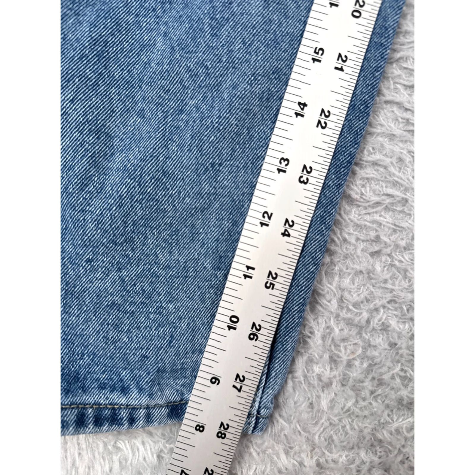 Vintage Jeans Womens 29 Blue Denim Straight Leg High Rise Butterfly Patches 29x29 Cotton Size 29" - 7 Thumbnail