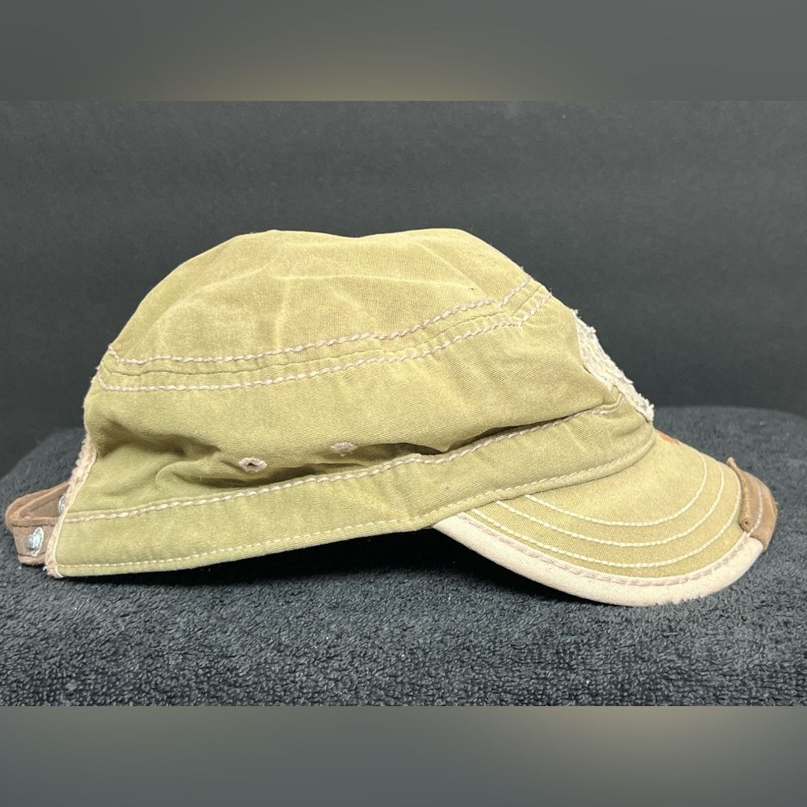 True Religion True Religion Women's Olive Green Adjustable Leather Hat Size ONE SIZE - 2 Thumbnail