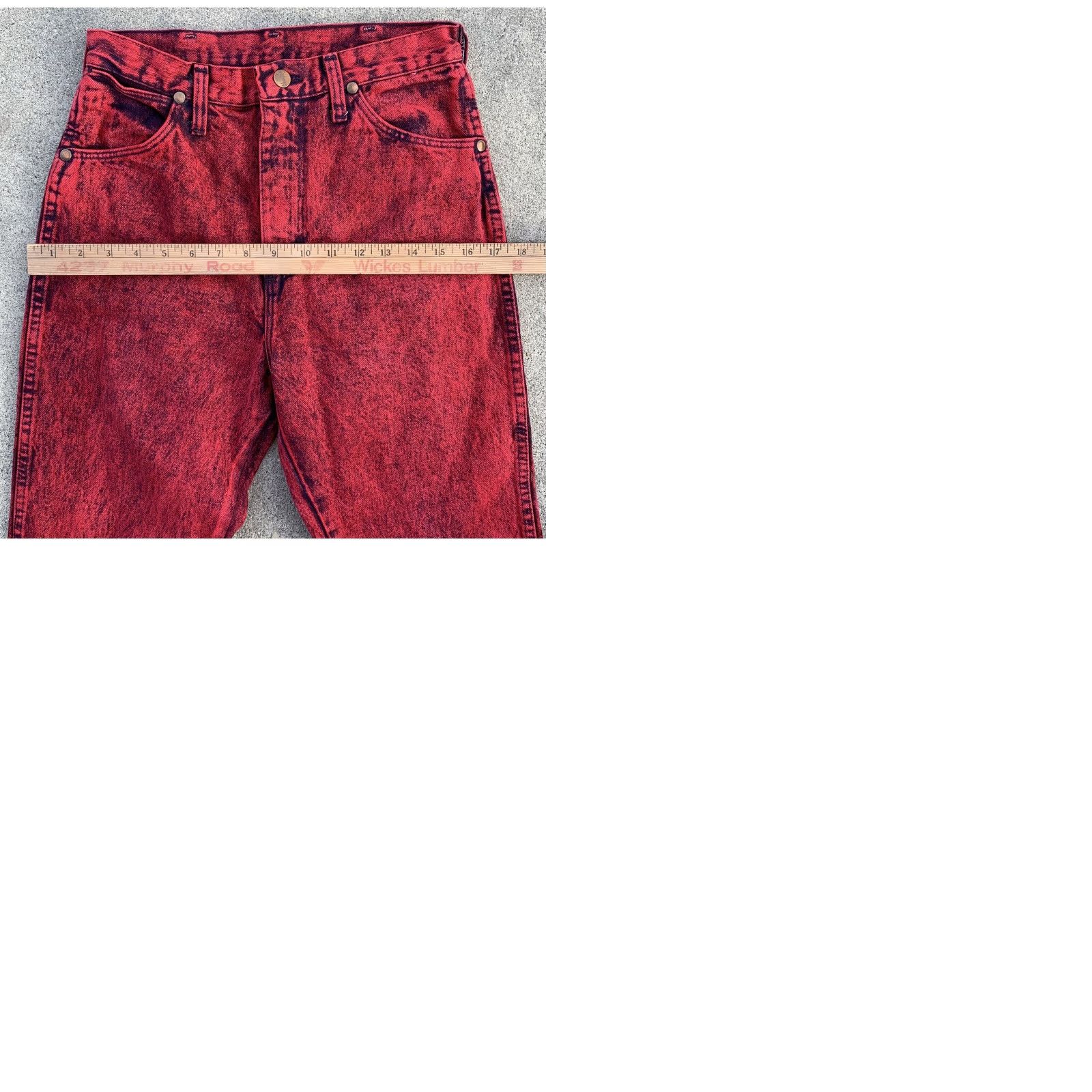 Wrangler VINTAGE Wrangler Jeans High Waist Red Acid Wash 28” X 33” Juniors Women XS-7 X 32? Size 28" / US 6 / IT 42 - 12 Thumbnail