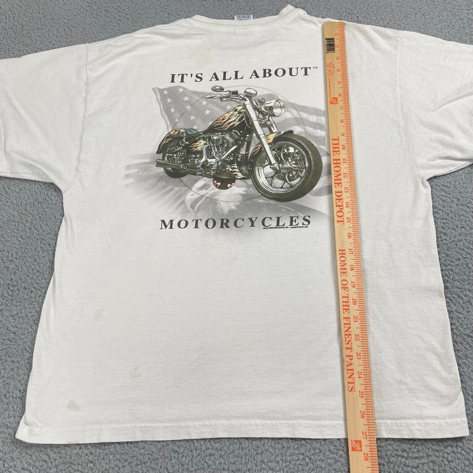 Delta Vintage Its All About Motorcycles T-Shirt Double Sided White Size US XL / EU 56 / 4 - 9 Thumbnail