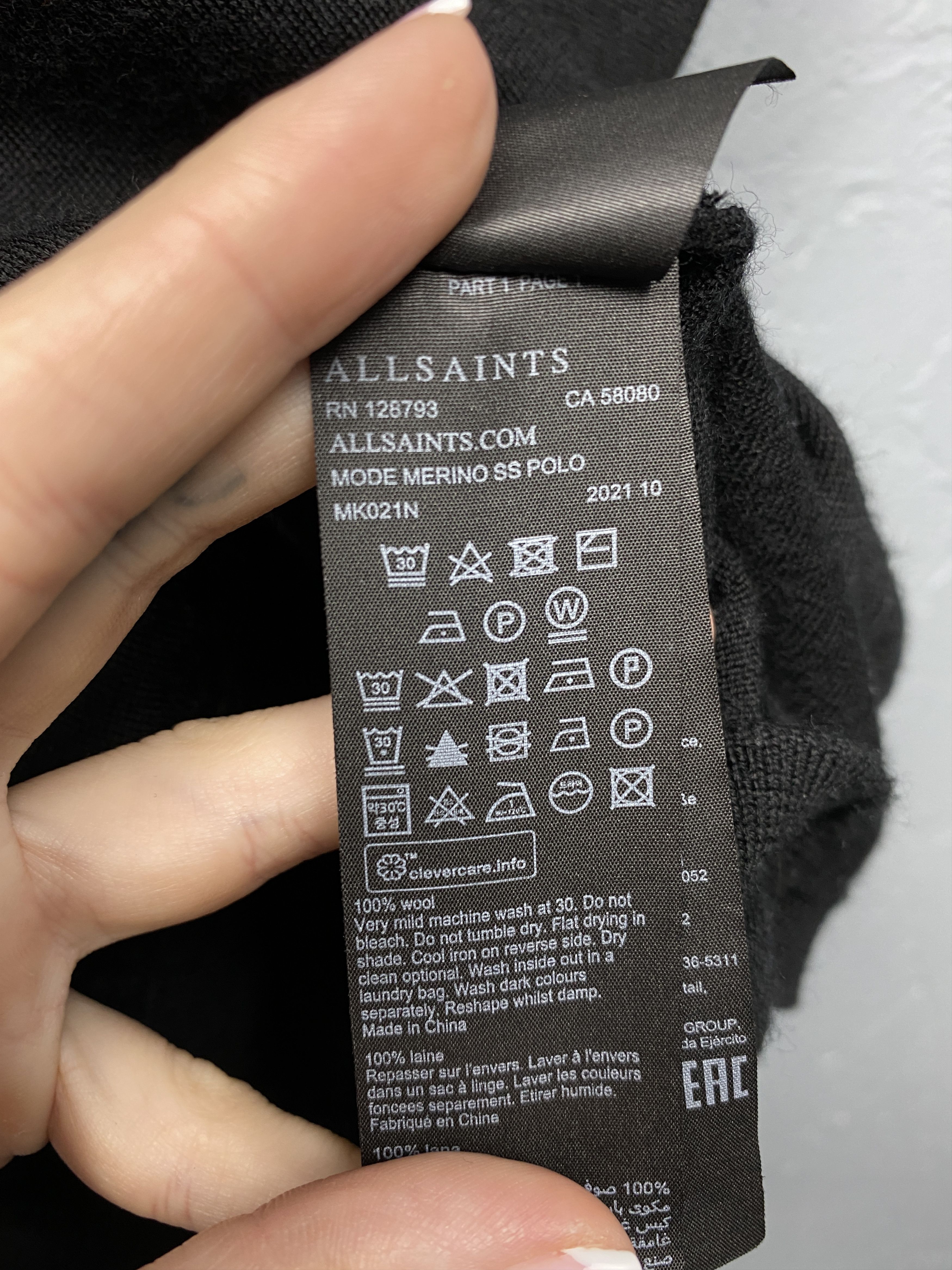 Allsaints Allsaints Vintage Mens Mode Merino Wool Polo Shirt Size US M / EU 48-50 / 2 - 5 Thumbnail