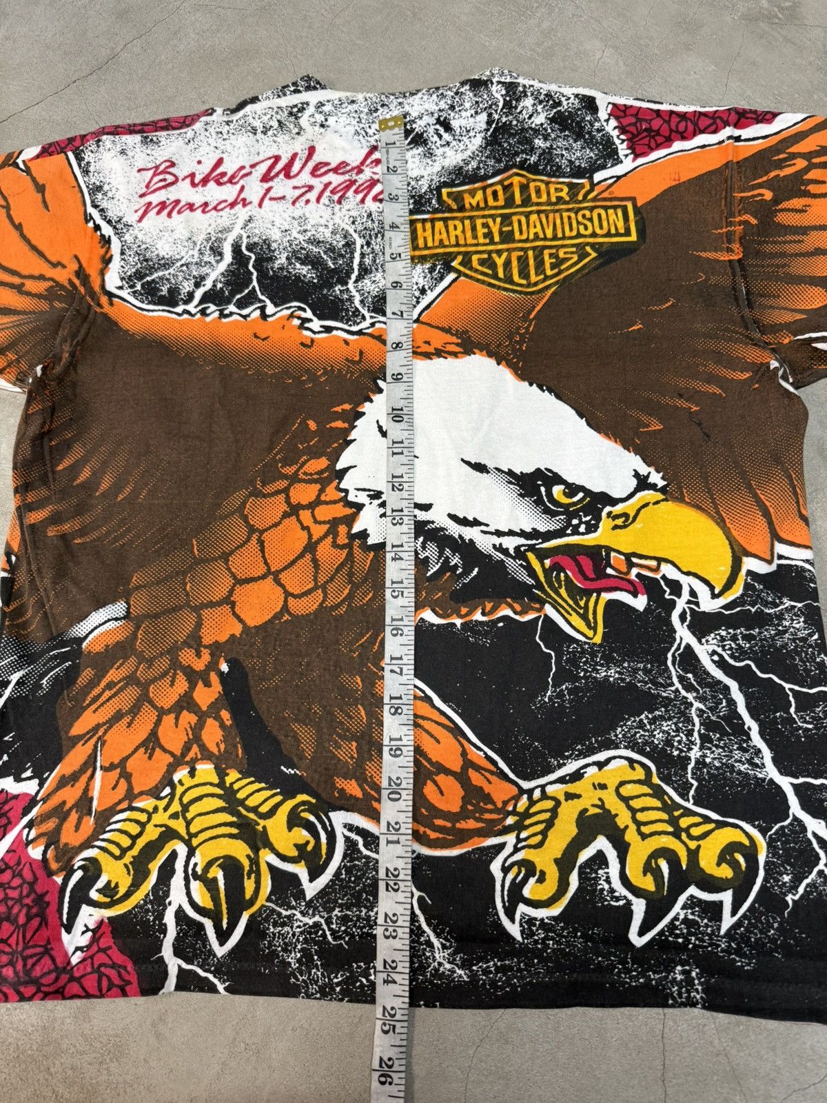 Harley Davidson Vintage 1992 Harley Davidson Bike Week AOP Eagle T Shirt USA Size US L / EU 52-54 / 3 - 11 Thumbnail