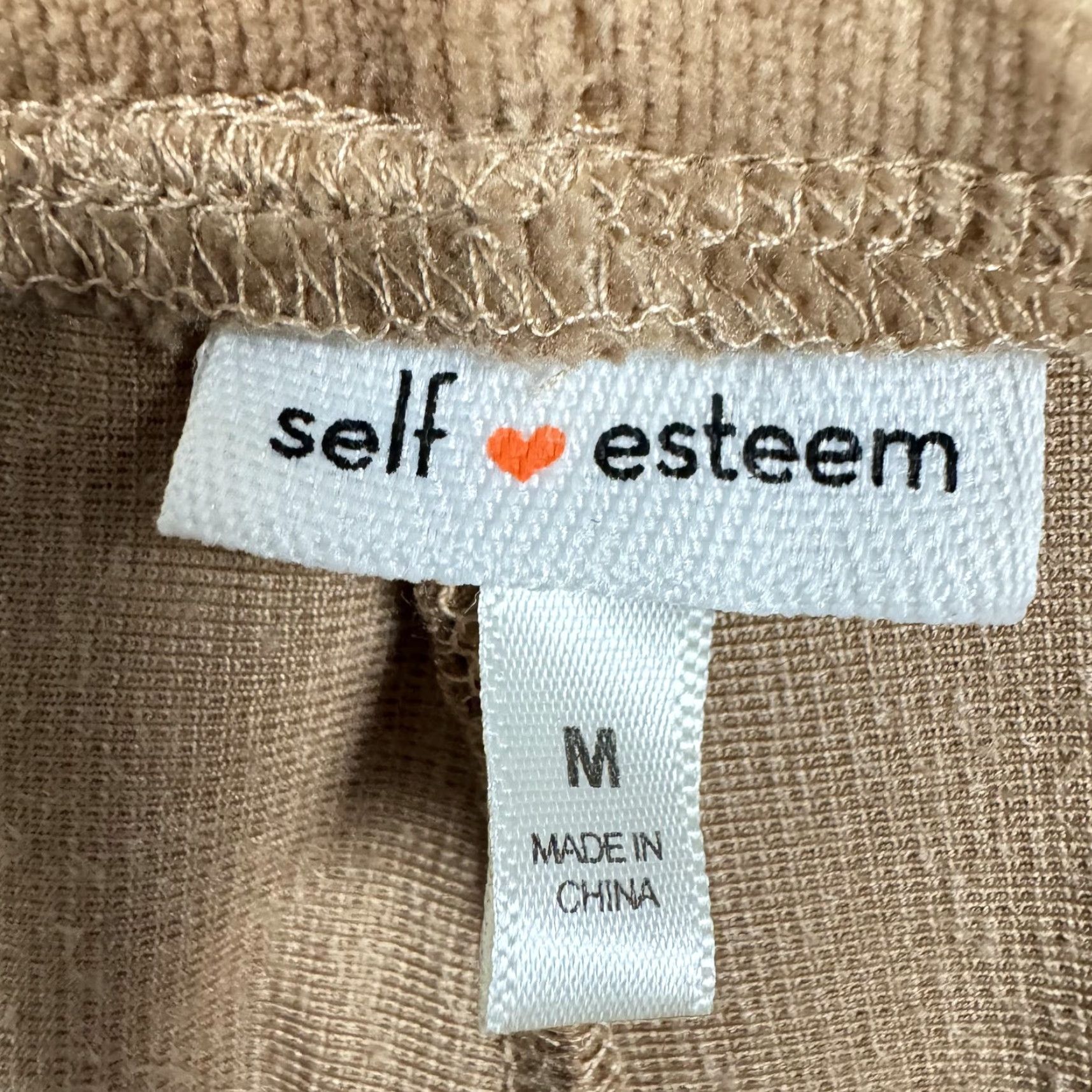 Vintage Self Esteem Leggings Juniors M Tan Fine Wale Corduroy Retro Y2K Soft Grunge Cozy Size 32" / US 10 / IT 46 - 6 Thumbnail