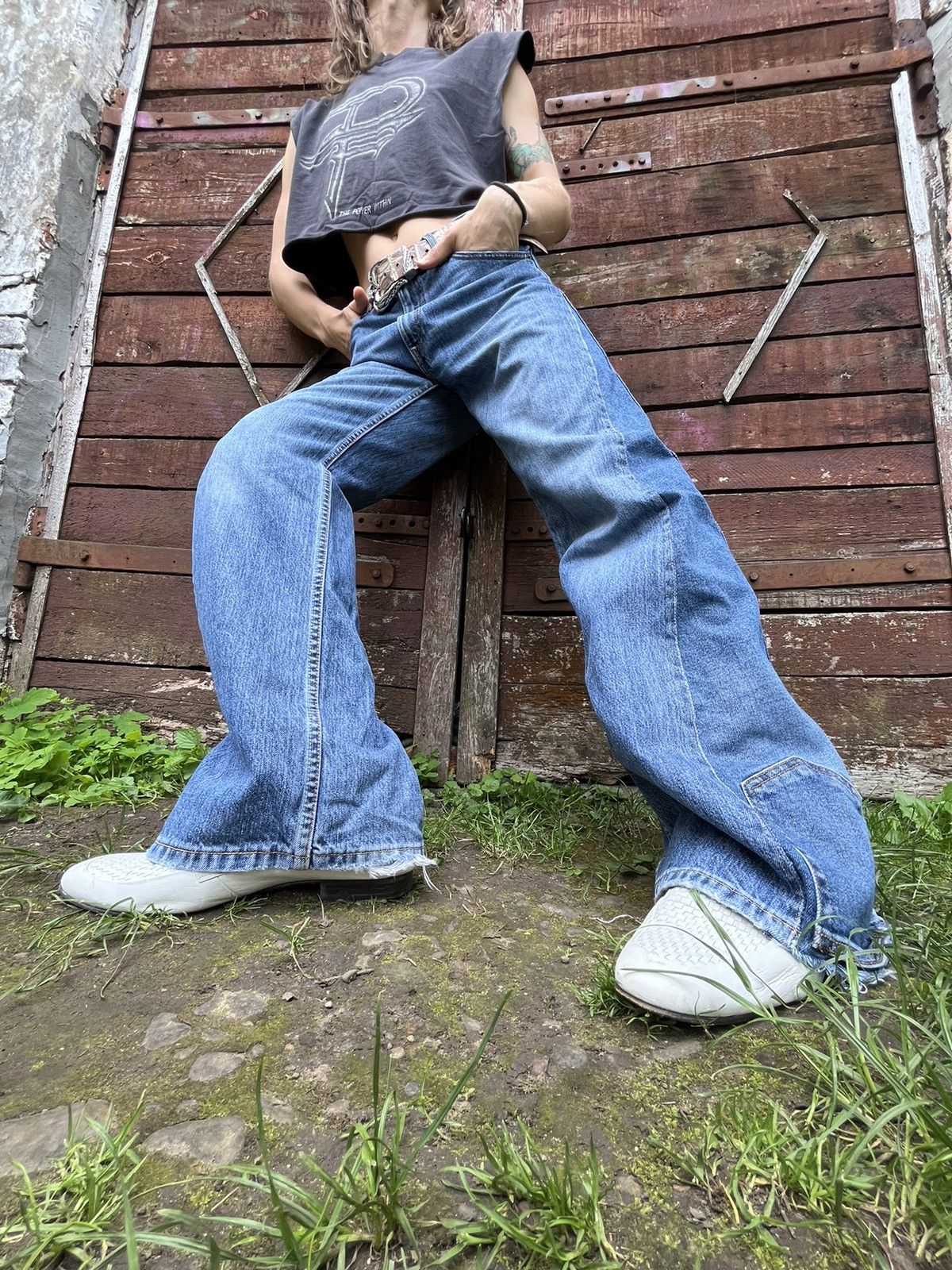 Handmade Handmade custom Levi’s denim jeans reworked flared pants Size US 32 / EU 48 - 6 Thumbnail