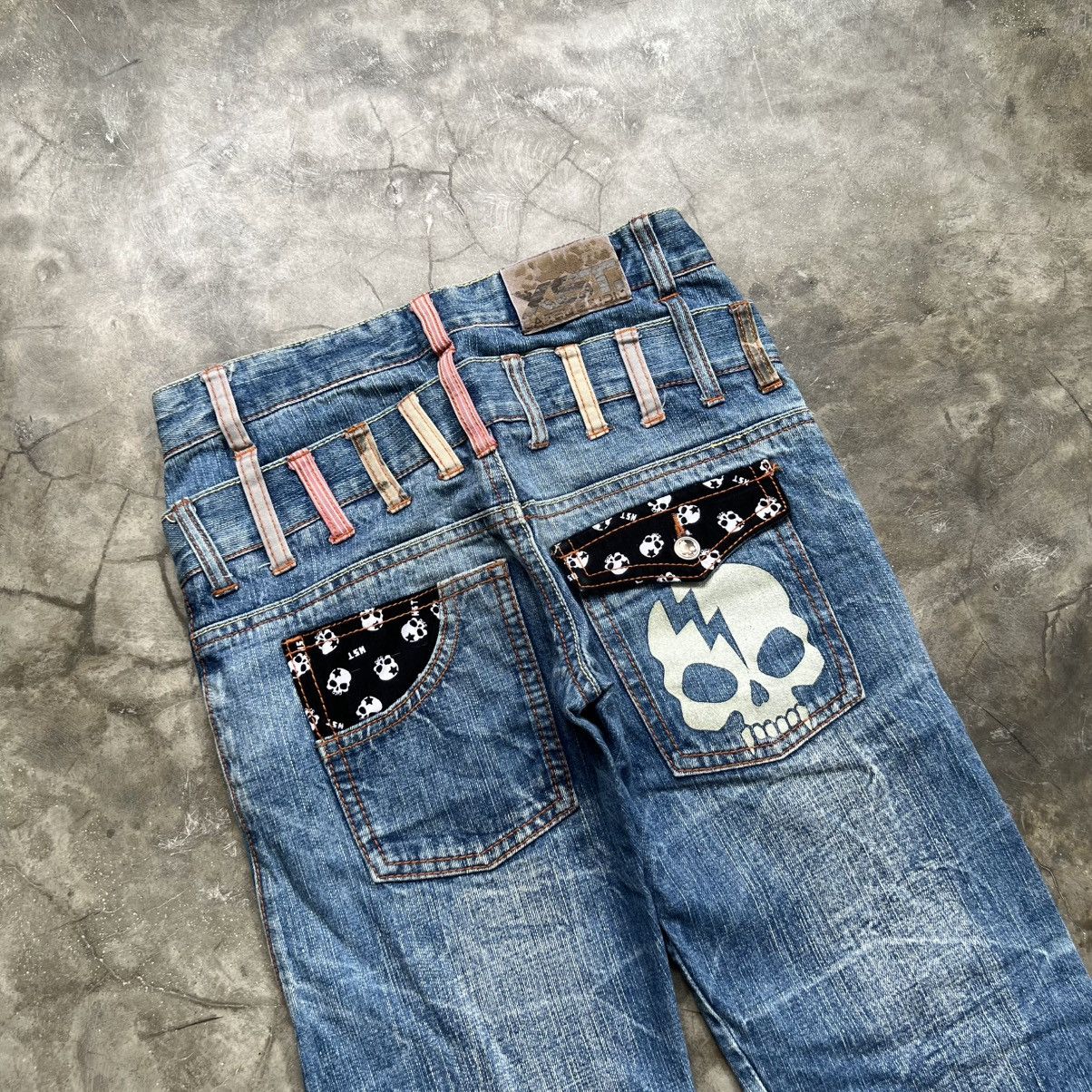 Hysteric Glamour 2000s Ba-Tsu Studio Vkei Style Double Waist Faded Jeans Size US 28 / EU 44 - 4 Thumbnail