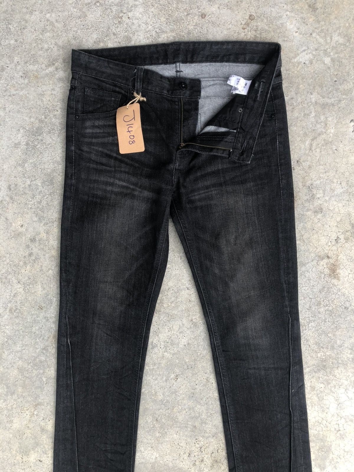 Wooyoungmi Wooyoungmi Leather Pocket Distressed Skinny Jeans Size US 32 / EU 48 - 3 Thumbnail