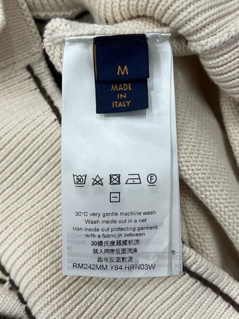 Louis Vuitton Louis Vuitton Tyler co-branded cream intarsia knit long-sl Size US M / EU 48-50 / 2 - 5 Thumbnail
