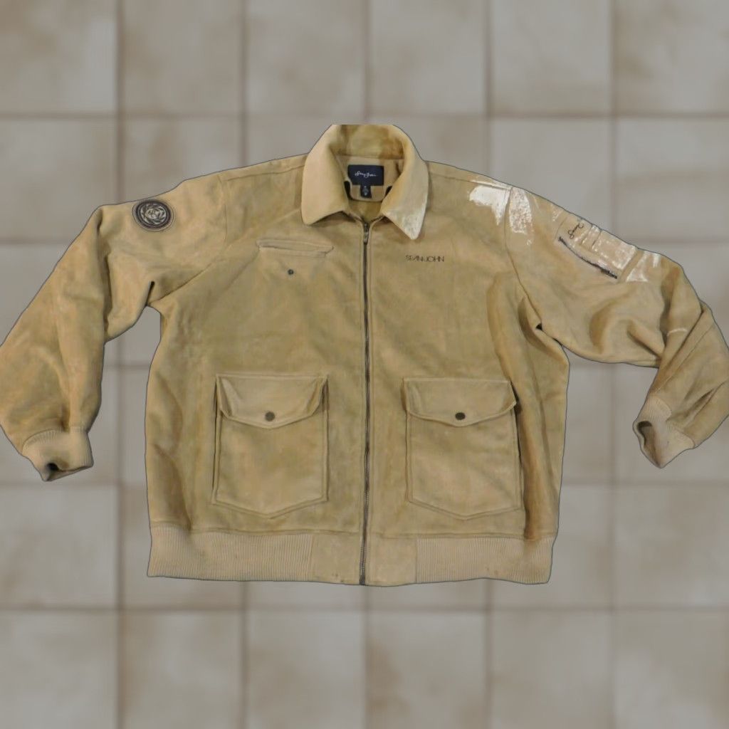 Sean John Sean John Jacket 3XL Beige Mens Bomber Zip Zip Front Grunge Vintage? No Size US XXL / EU 58 / 5 - 1 Thumbnail