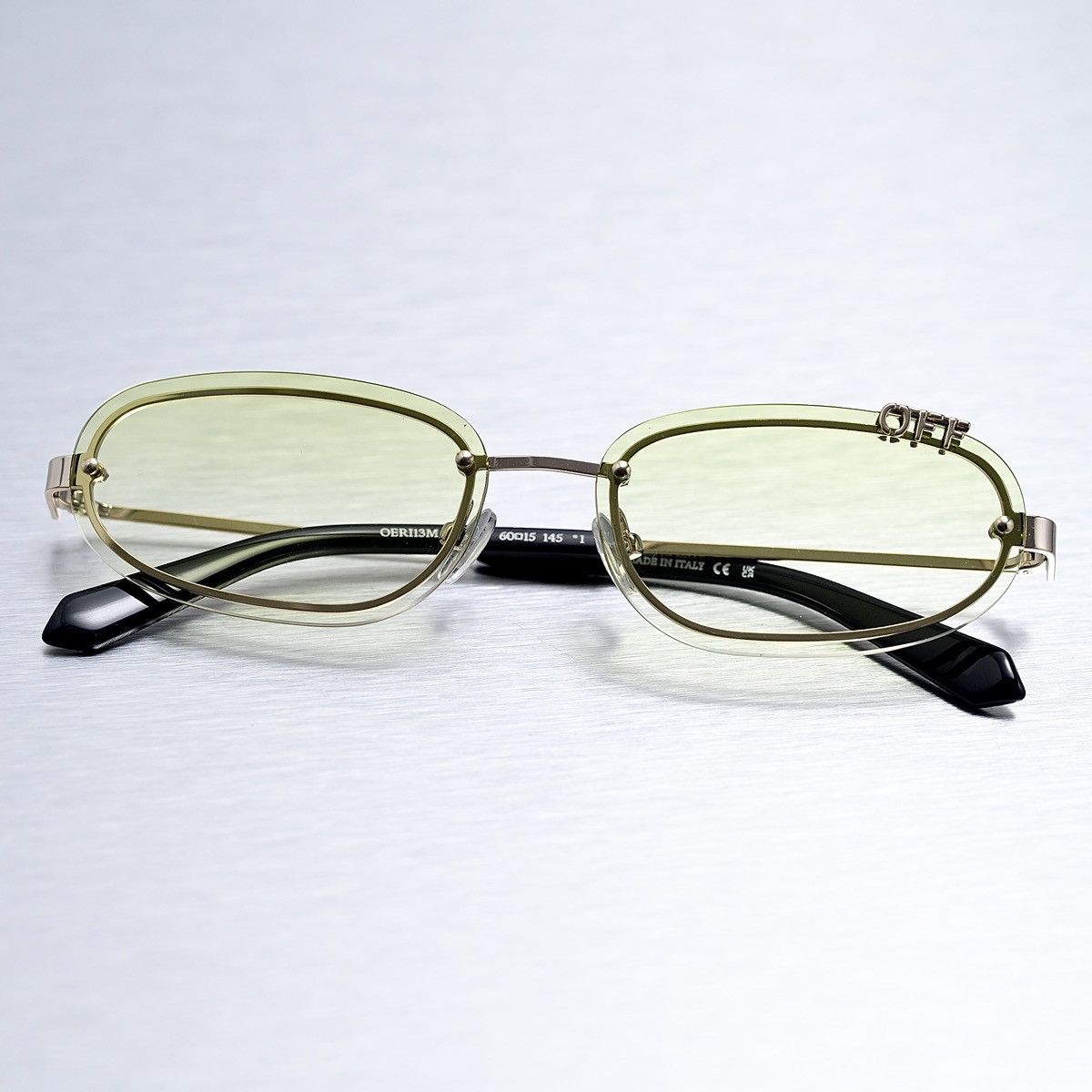 Off-White OFF WHITE MIAMI GOLD GRADIENT GREEN SUNGLASSES Size ONE SIZE - 10 Thumbnail