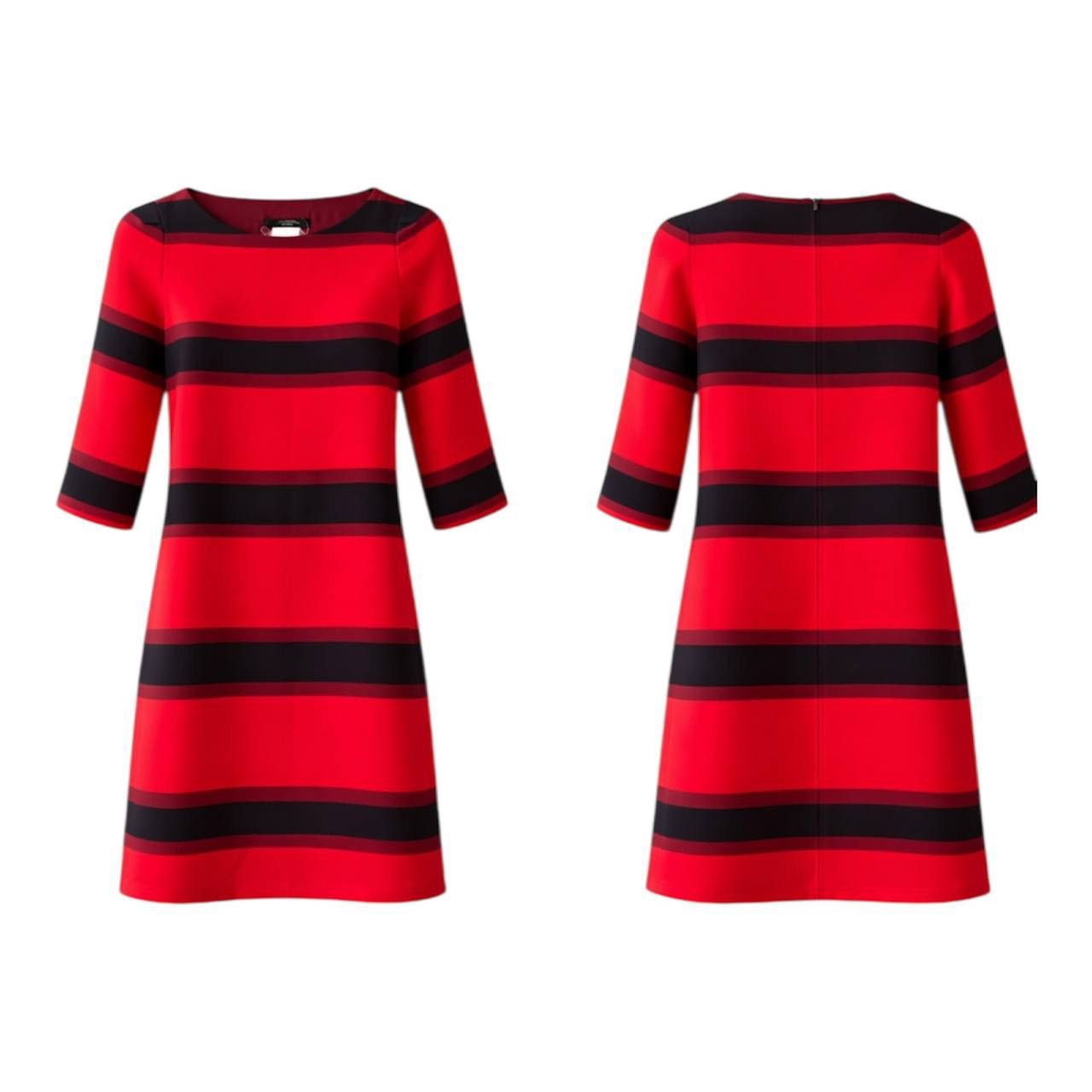 Max Mara MAX MARA WEEKEND STRIPED WOMEN EVENING MID DRESS SIZE USA 6 Size M / US 6-8 / IT 42-44 - 3 Thumbnail