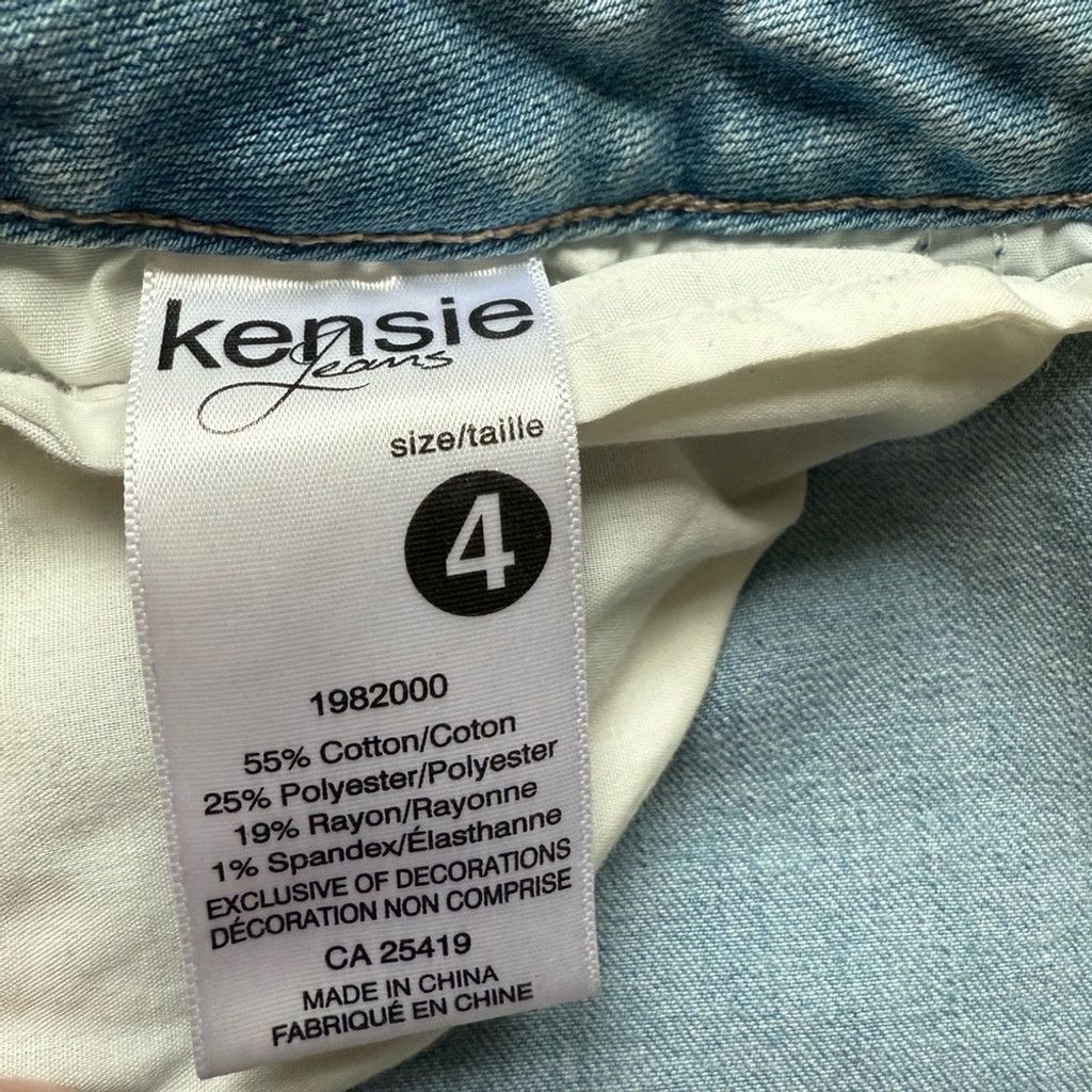 Hudsons Bay Kensie Blue Ankle Cropped Jeans with Distressed Style Size 27" / US 4 / IT 40 - 3 Thumbnail