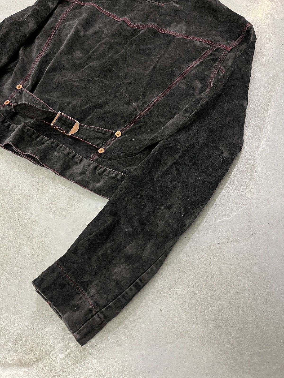 Jean Paul Gaultier Jean Paul Gaultier Bloody Stitching Cropped Velvet Jacket Size S / US 4 / IT 40 - 9 Thumbnail