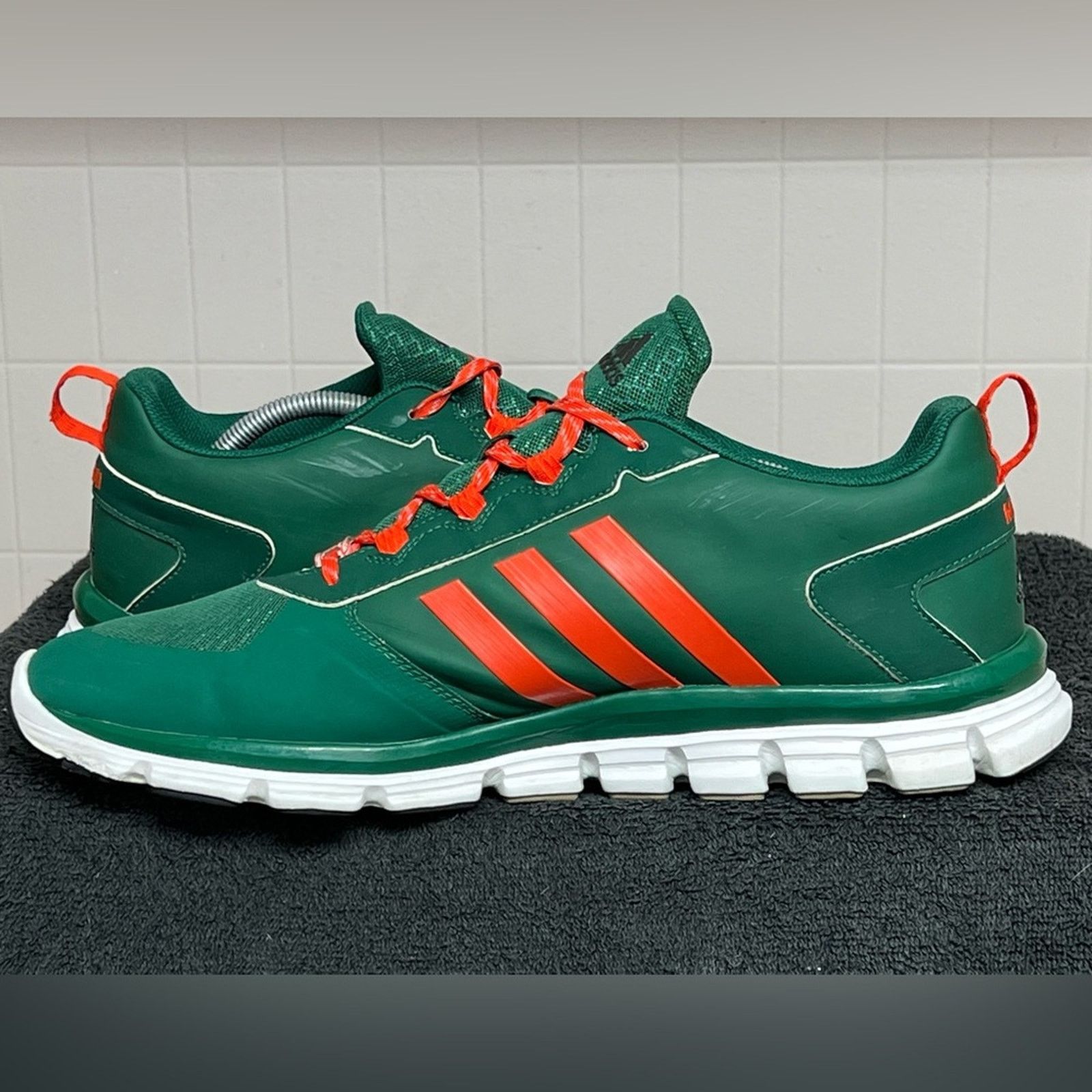 Adidas Adidas SPEED TRAINER PE Miami Hurricanes TEAM EXCLUSIVE RARE Size US 14 / EU 47 - 7 Thumbnail