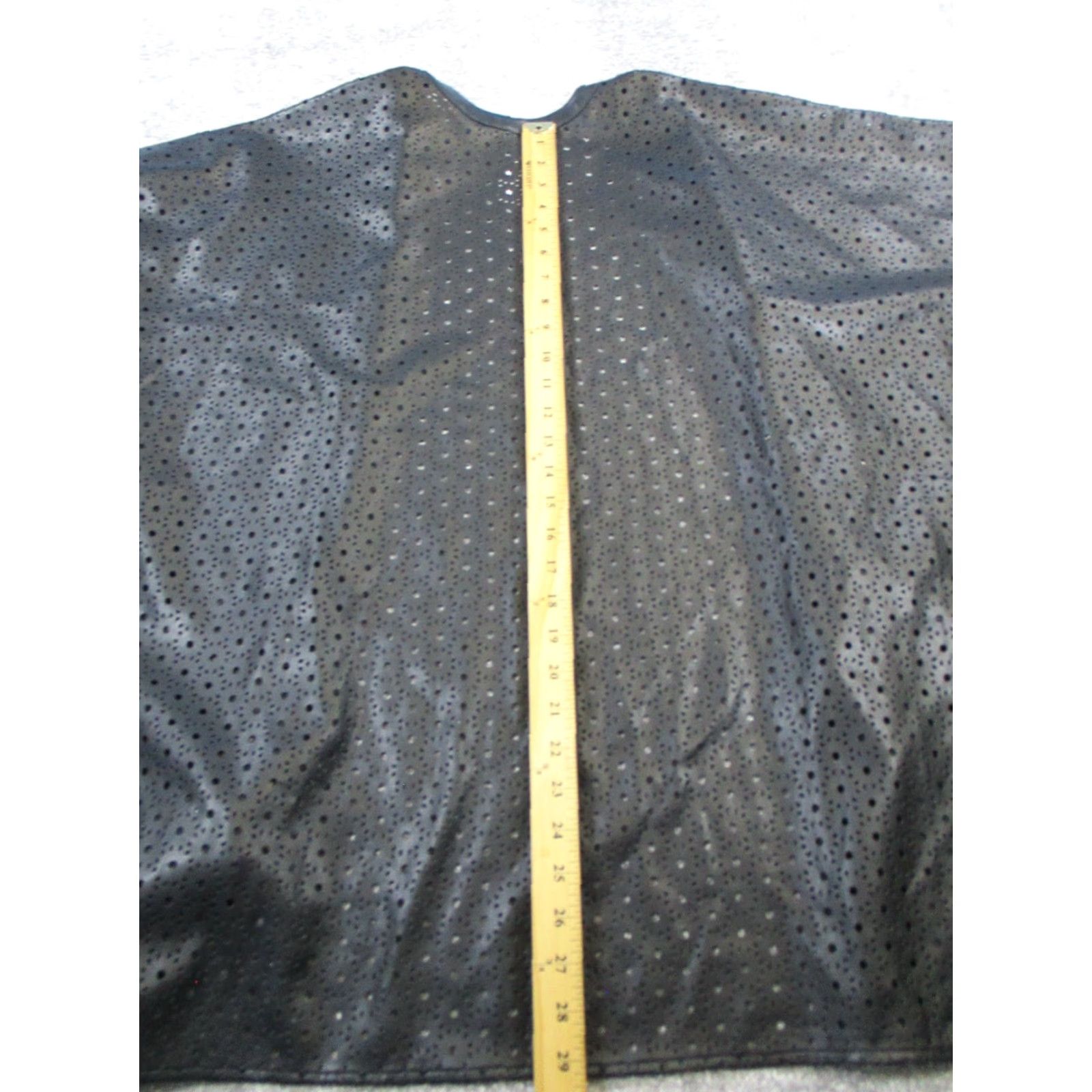 Vintage Chico's Poncho Womens Small Black Faux Leather Poncho Black Chico's Ladies Regular Size S Warm Casual Size S / US 4 / IT 40 - 5 Thumbnail