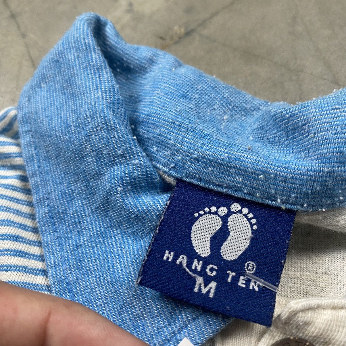 Hang Ten × Vintage Vintage Retro Hang Ten Surf Striped Polos Tee Size US M / EU 48-50 / 2 - 5 Thumbnail