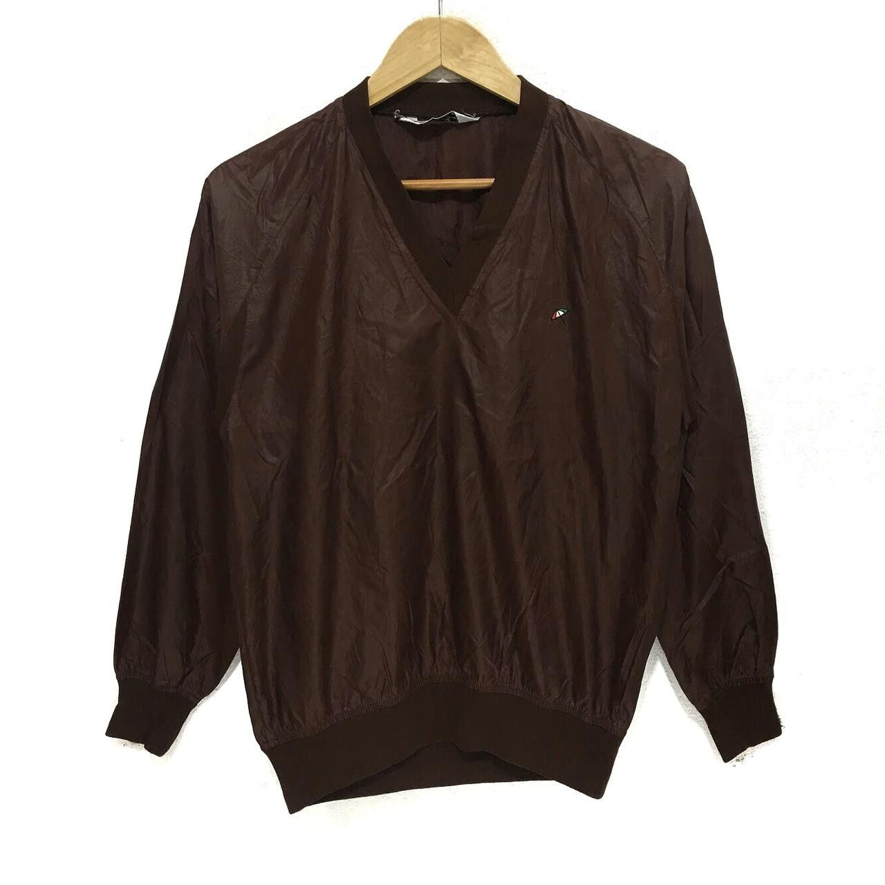 Vintage Vintage ARNOLD PALMER RENOWN Logo V Neck Windbreaker Brown Size US M / EU 48-50 / 2 - 1 Thumbnail