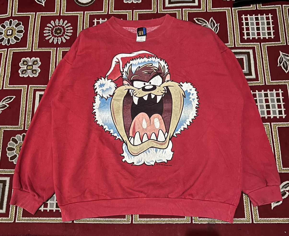 Vintage Taz Mania Sweater CrewNeck Size US XL / EU 56 / 4 - 1 Thumbnail