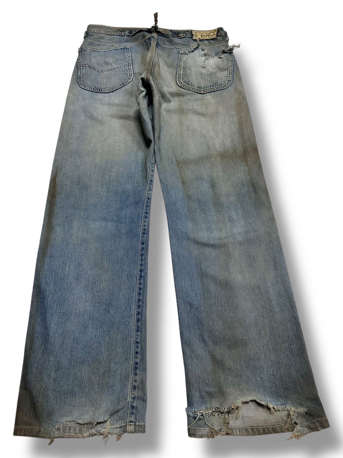 Lee Lee Vintage Distressed Jeans With Baggy Loose Style Mudwash Size US 33 - 2 Thumbnail
