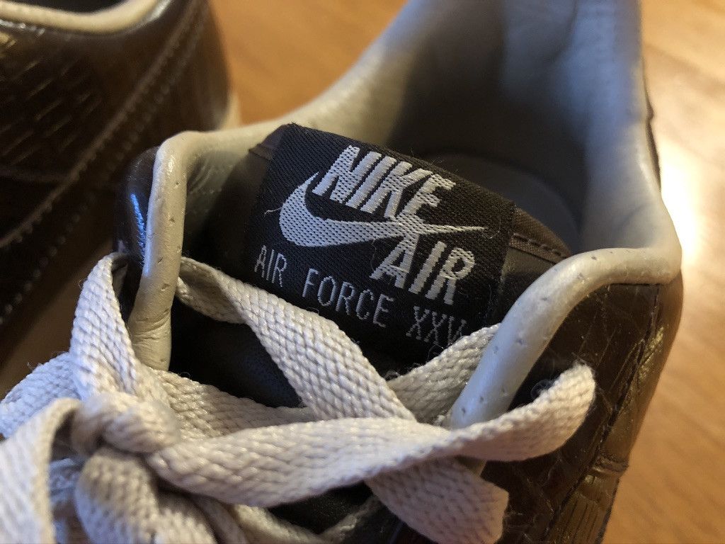 Fragment Design × Nike 1 of 48 2008 Air Force 1 Low HTM Croc Leather 318930-221 Size US 13 / EU 46 - 4 Thumbnail