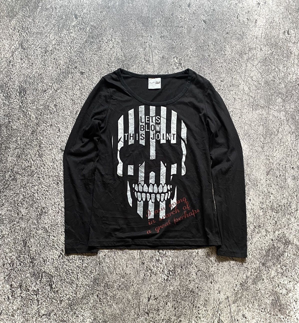 Y2k skull ifsixwasnine punk longsleeve