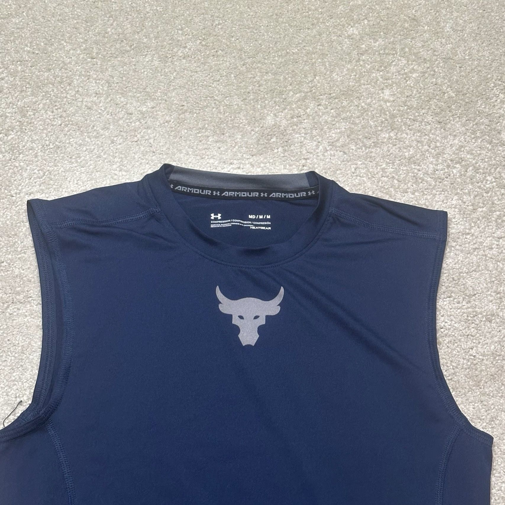 Under Armour Under Armour Project Rock Shirt Sleeveless Compression Mens Small Blue Size US S / EU 44-46 / 1 - 3 Thumbnail
