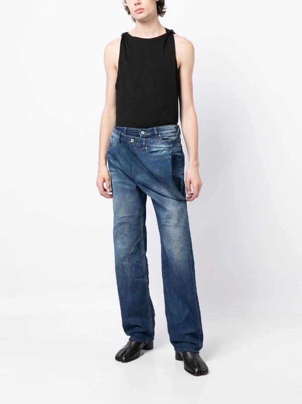 Y/Project Lazy layered straight leg denim