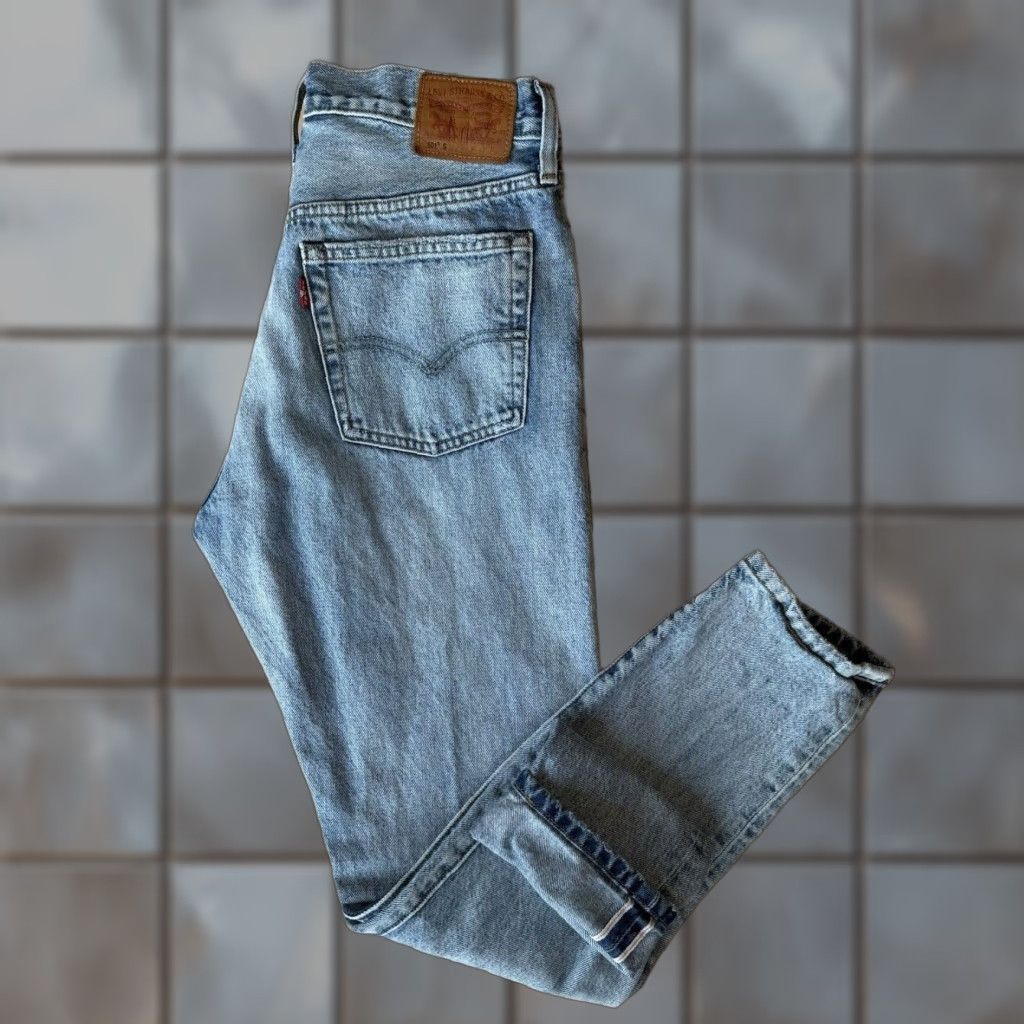 Levi's VINTAGE Levi's 501 Jeans 28x27 Blue Denim Workwear USA Western 80s Cowboy Outdoor Slim Straight Mens Size US 28 / EU 44 - 1 Thumbnail