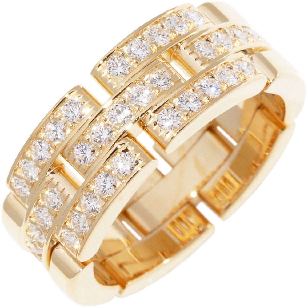 Cartier Cartier Cartier K18YG Diamond Maillon Panthere Ring B41271 Metal Ring B41271 in Great Condition Size ONE SIZE - 1 Thumbnail