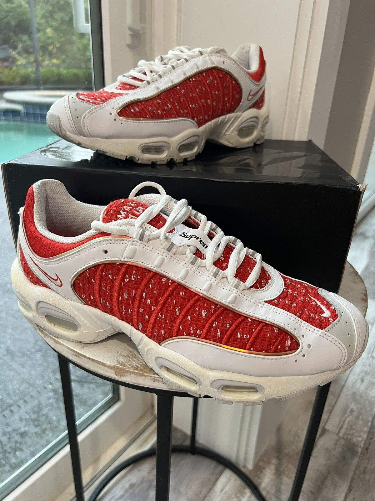 Nike Nike Air Max 4 Tailwind Supreme University Red size 11 | Grailed