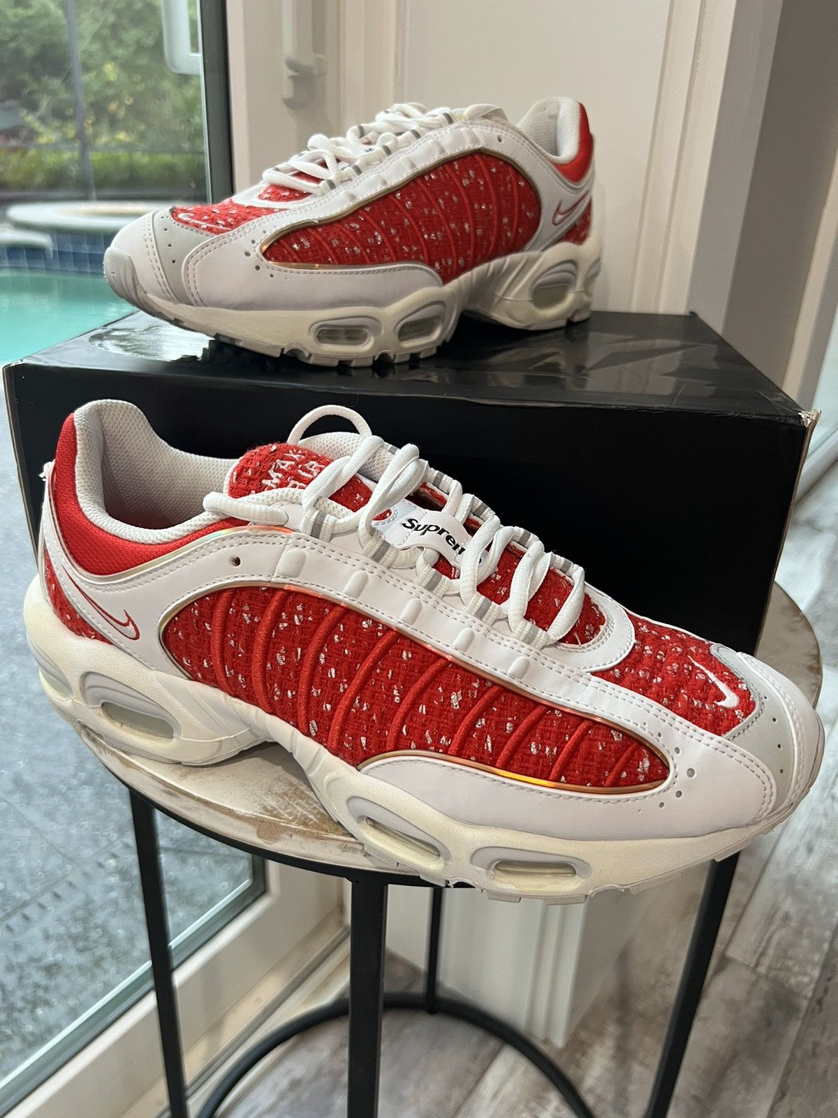 image of Nike Air Max 4 Tailwind Supreme University Red Size 11 Shoes, Men's