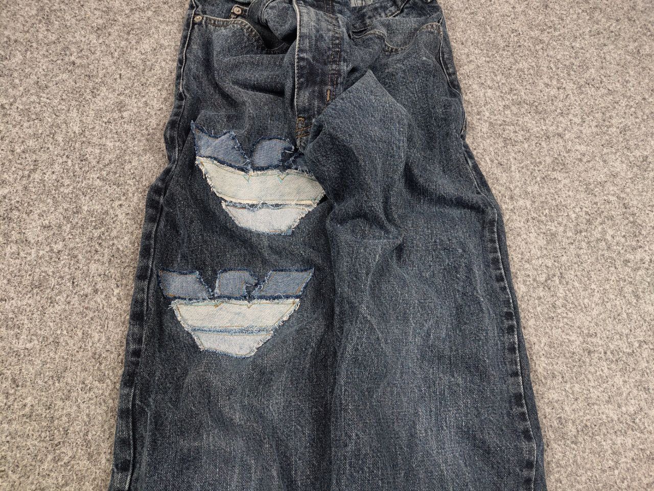 Armani Rare Vintage Armani Jeans big Logo Faded Denim Y2K Style Size US 34 / EU 50 - 5 Thumbnail