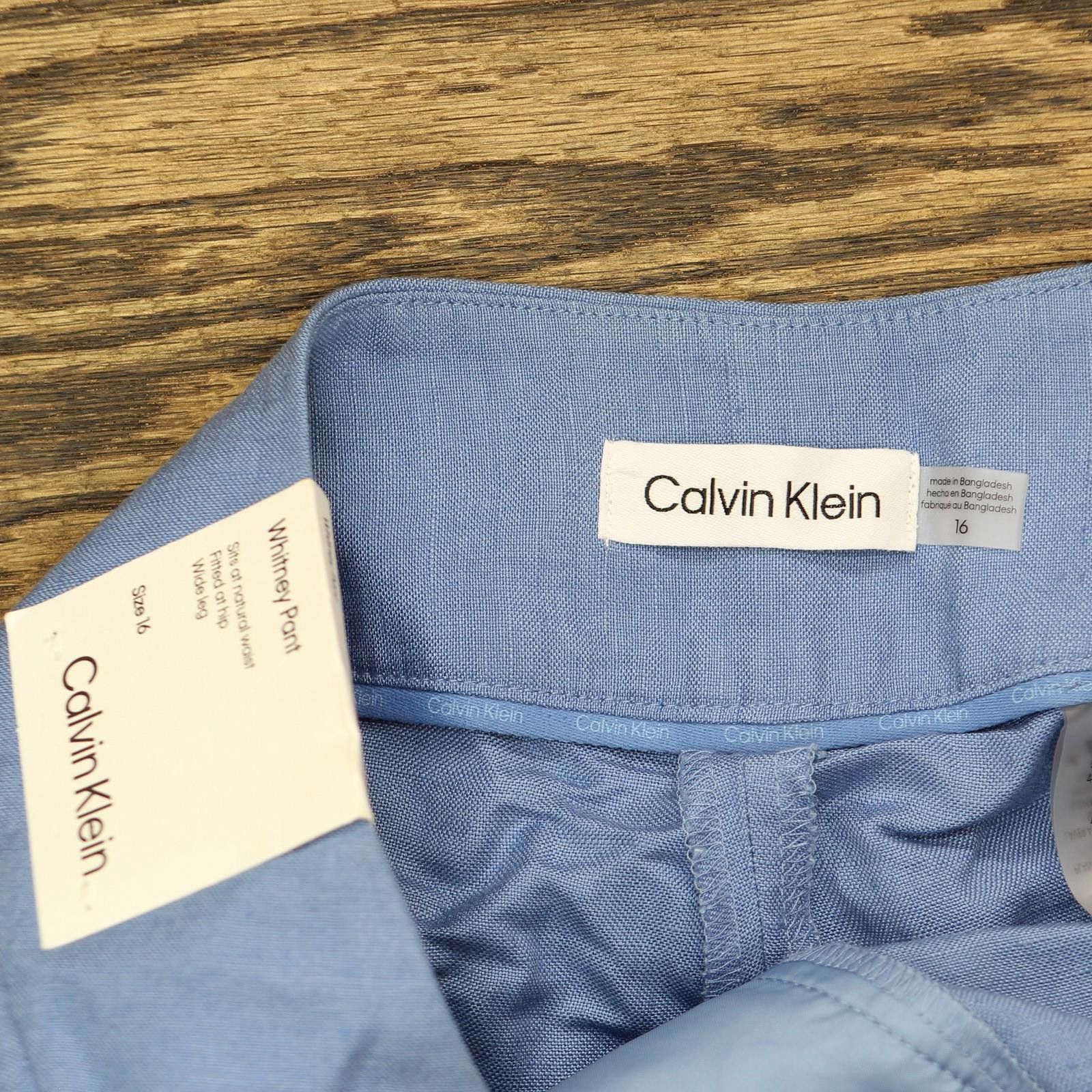 Calvin Klein Nwt Calvin Klein Wide-leg Pants S43pa994 Bayour Blue 16 Size 38" / US 16 / IT 52 - 6 Thumbnail