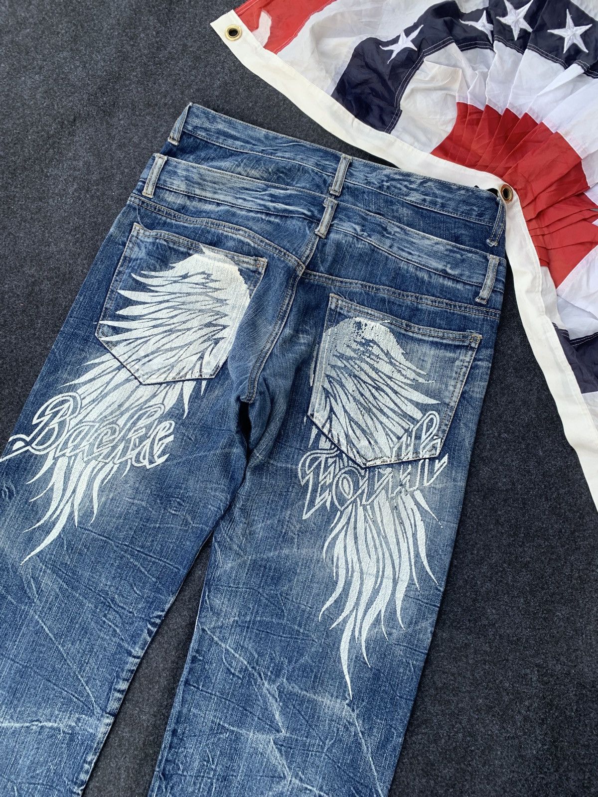 14th Addiction Double waist Japanese denim with lightning pattern. Size US 32 / EU 48 - 3 Thumbnail