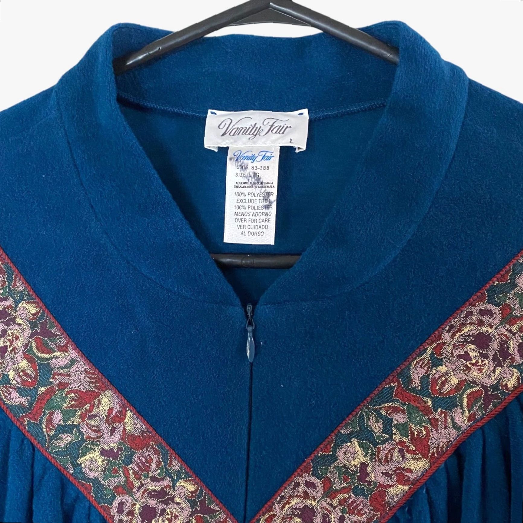 Vintage VINTAGE Vanity Fair Robe Nightgown FullLength Blue Women's L Sleepwear New Size ONE SIZE - 6 Thumbnail