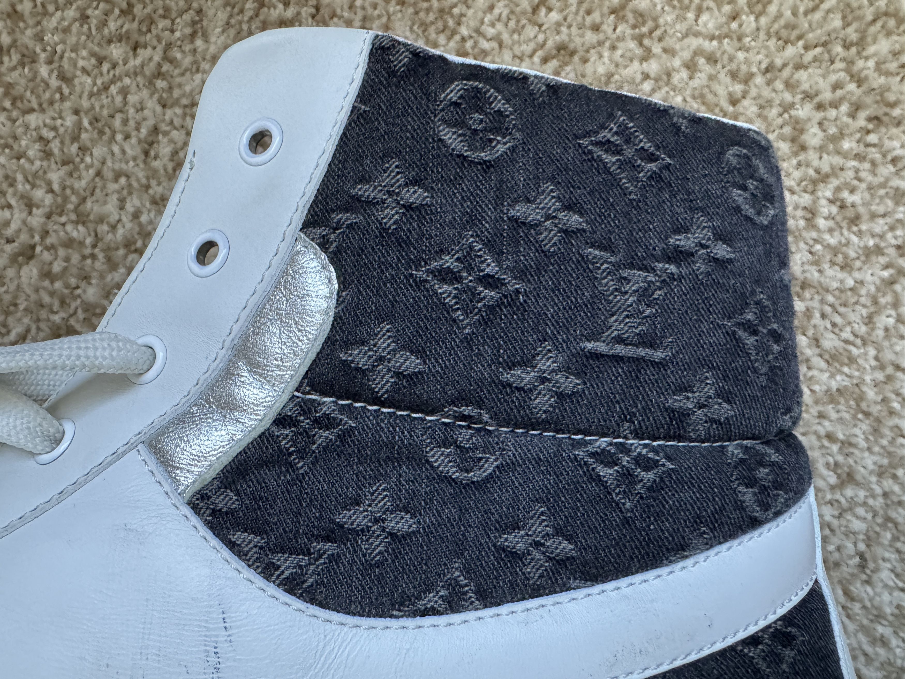Louis Vuitton RARE Louis Vuitton Denim/Silver Skate Shoe Size 45 Size US 12 / EU 45 - 5 Thumbnail
