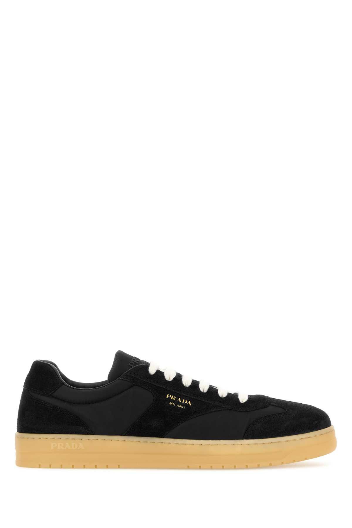 Prada Black Suede E Re-Nylon Sneakers Size US 9 / EU 42 - 1 Thumbnail