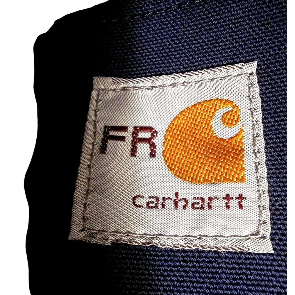 Carhartt Carhartt Mens Navy Blue FR Duck Bib Overall Quilt Lined Sz 3 Size US 34 / EU 50 - 13 Thumbnail