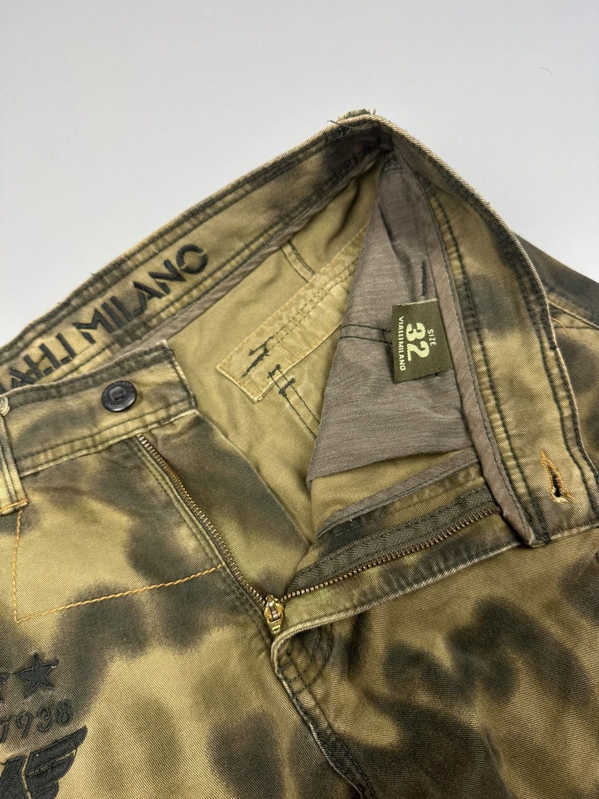 14th Addiction × If Six Was Nine Vialli Milano VL-267938 Camo Cargo Shorts Size US 32 / EU 48 - 7 Thumbnail