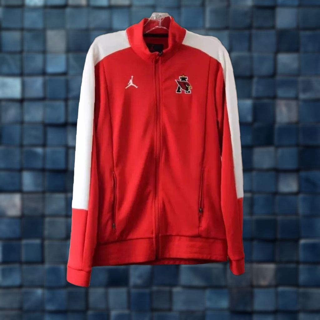 Jordan Brand Men's Jordan NFL Football ZipUp Track Sweater Shirt M Red Arizona Cardinals Mens Size US M / EU 48-50 / 2 - 1 Thumbnail