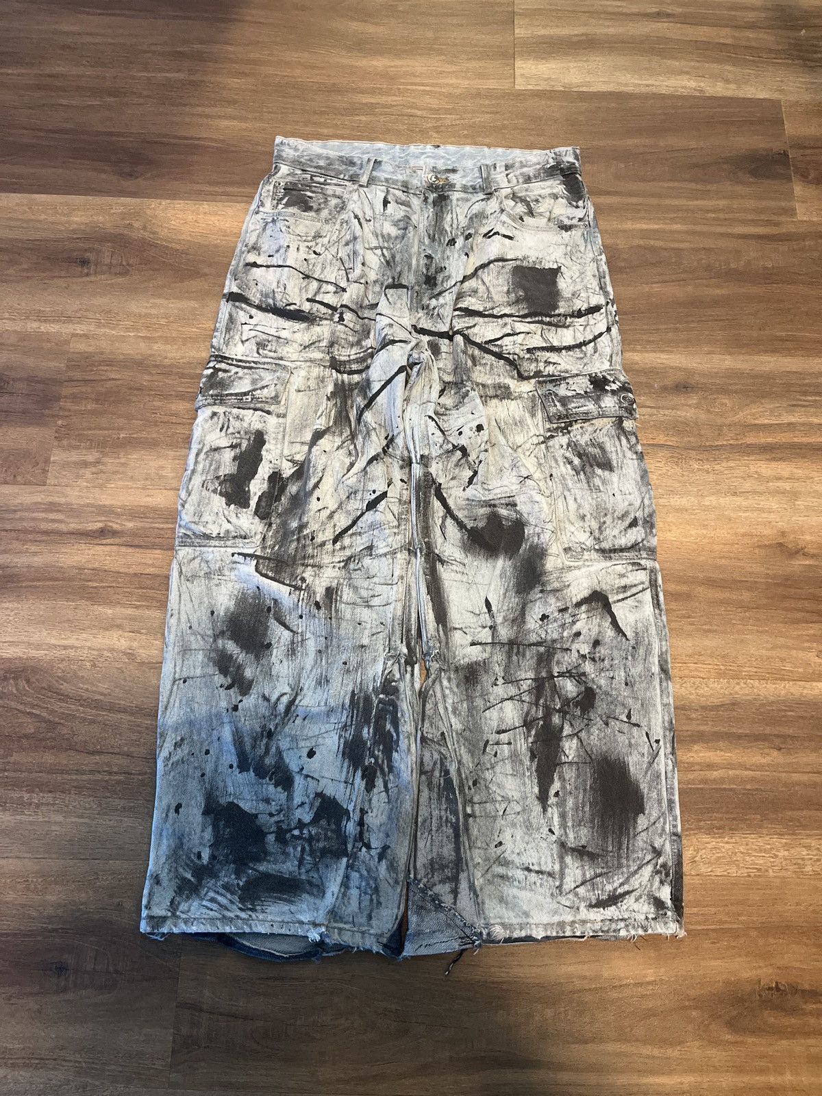 Other baggy painted cargo jeans Size US 34 / EU 50 - 1 Thumbnail