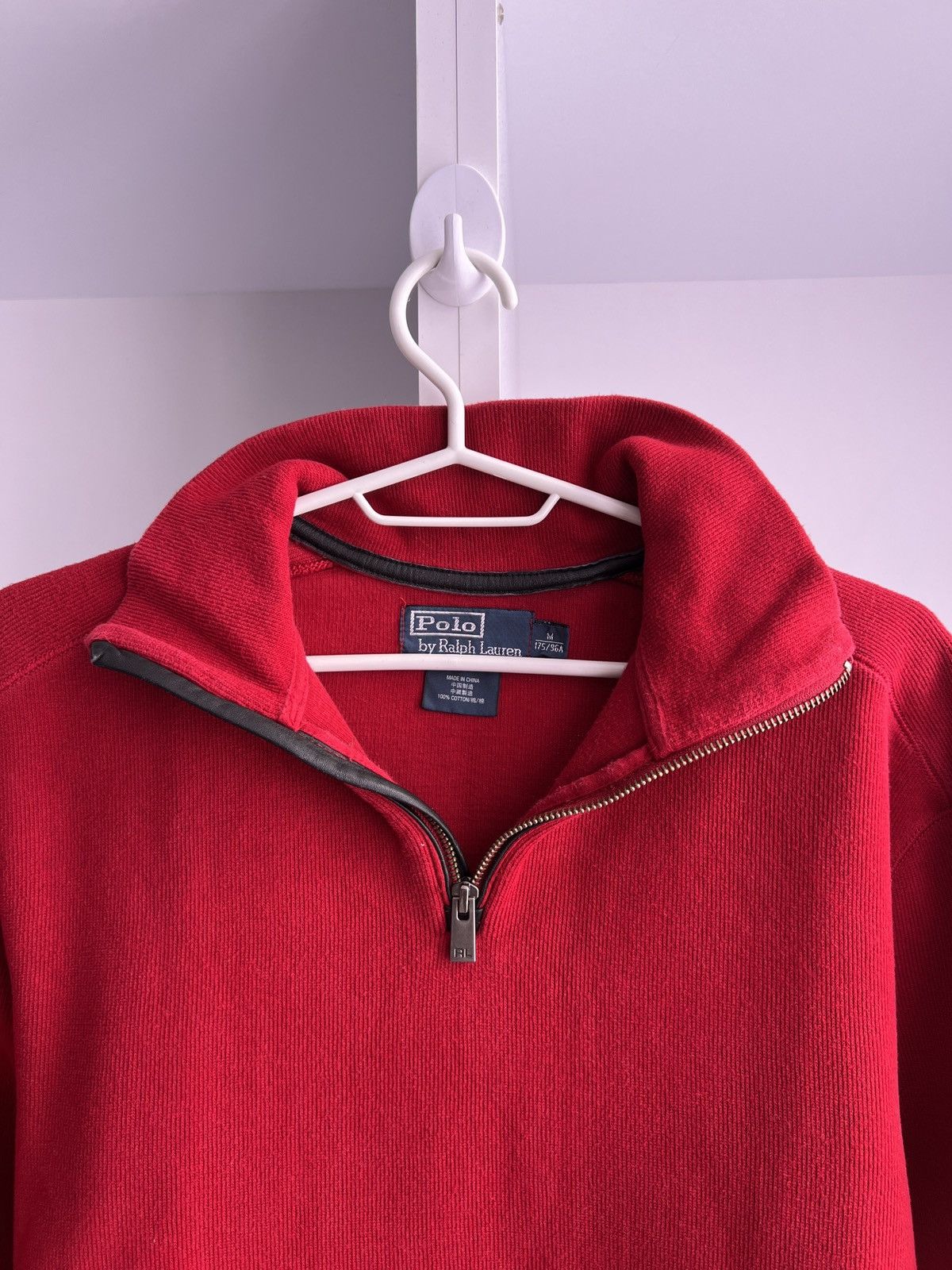 Vintage Polo Ralph Lauren Denim Heavy 1/4 zip sweatshirt