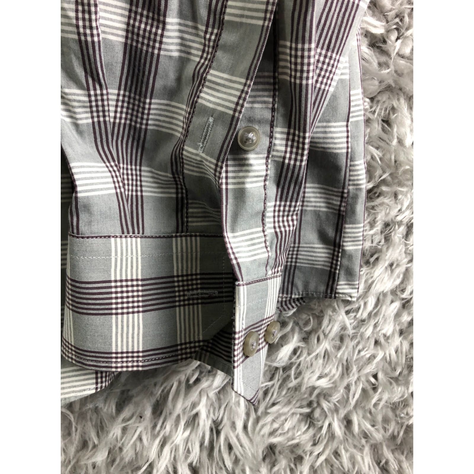 Geoffrey Beene Geoffrey Beene Slim Fit Shirt Size 15 34/35 Mens Long Sleeve Spread Collar Shirt Gray Size US M / EU 48-50 / 2 - 3 Thumbnail