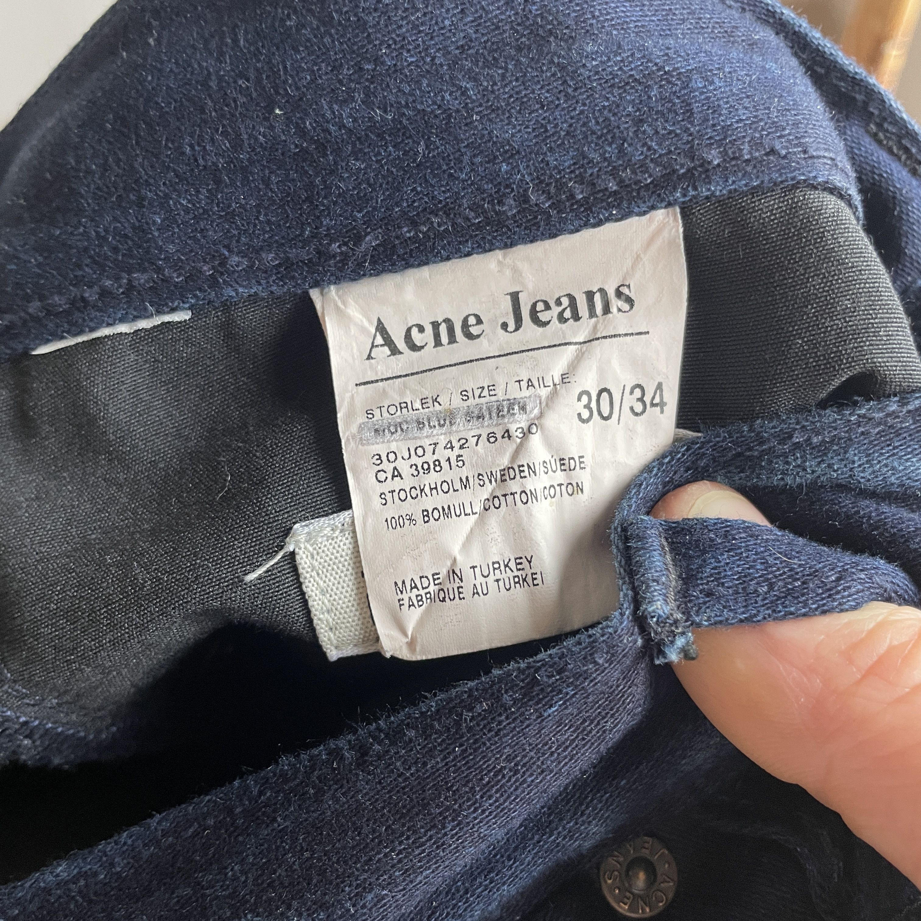 Acne Studios Acne Studios Moc Blue Sateen Vintage Jeans Size 30x34 Size US 30 / EU 46 - 9 Thumbnail