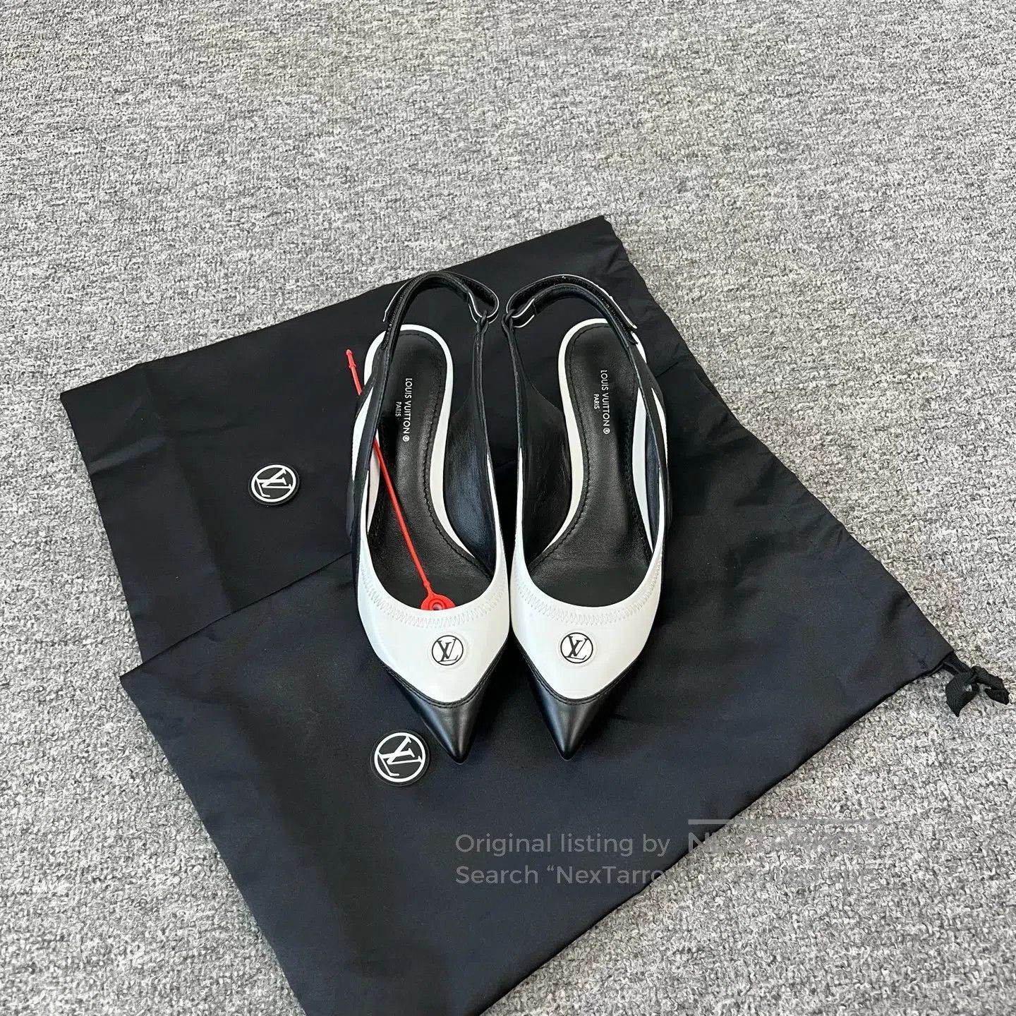 Louis Vuitton Louis Vuitton Black and white color-blocked high heels| Size US 5.5 / IT 35.5 - 3 Thumbnail