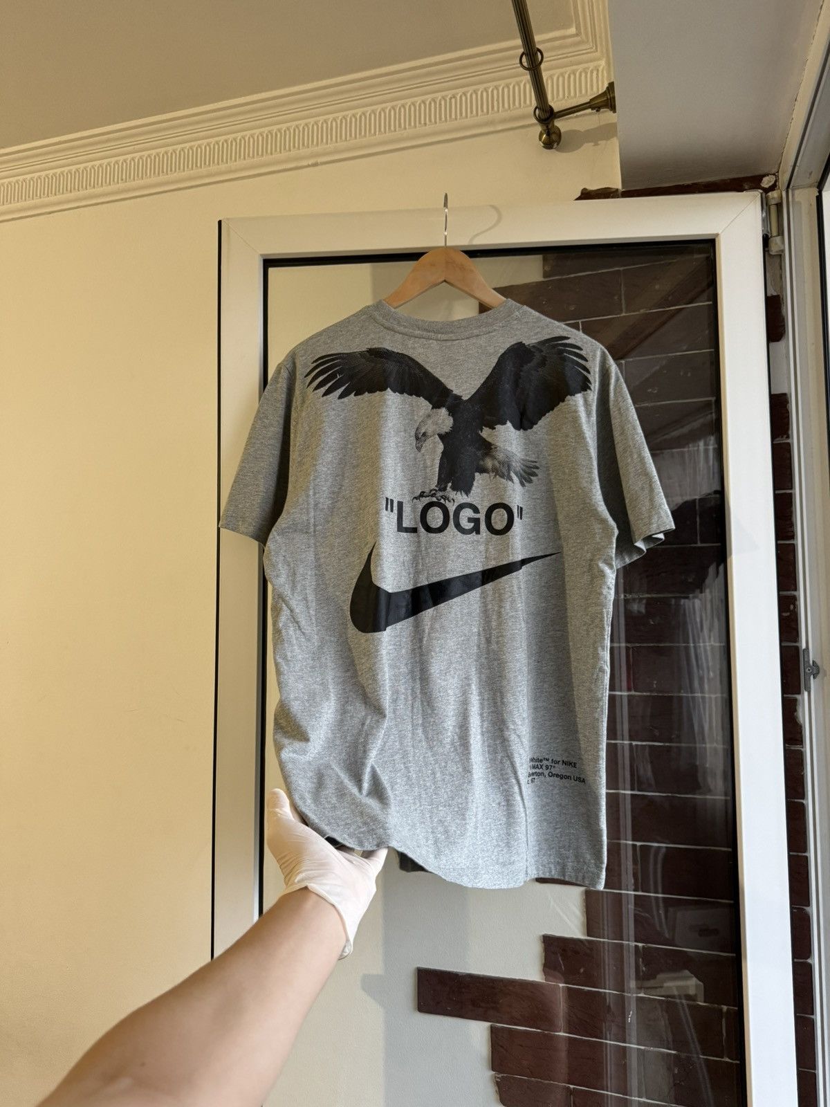Nike × Off-White Nike x Off-White Virgil Ablo Logo gray Tshirt Size US L / EU 52-54 / 3 - 6 Thumbnail