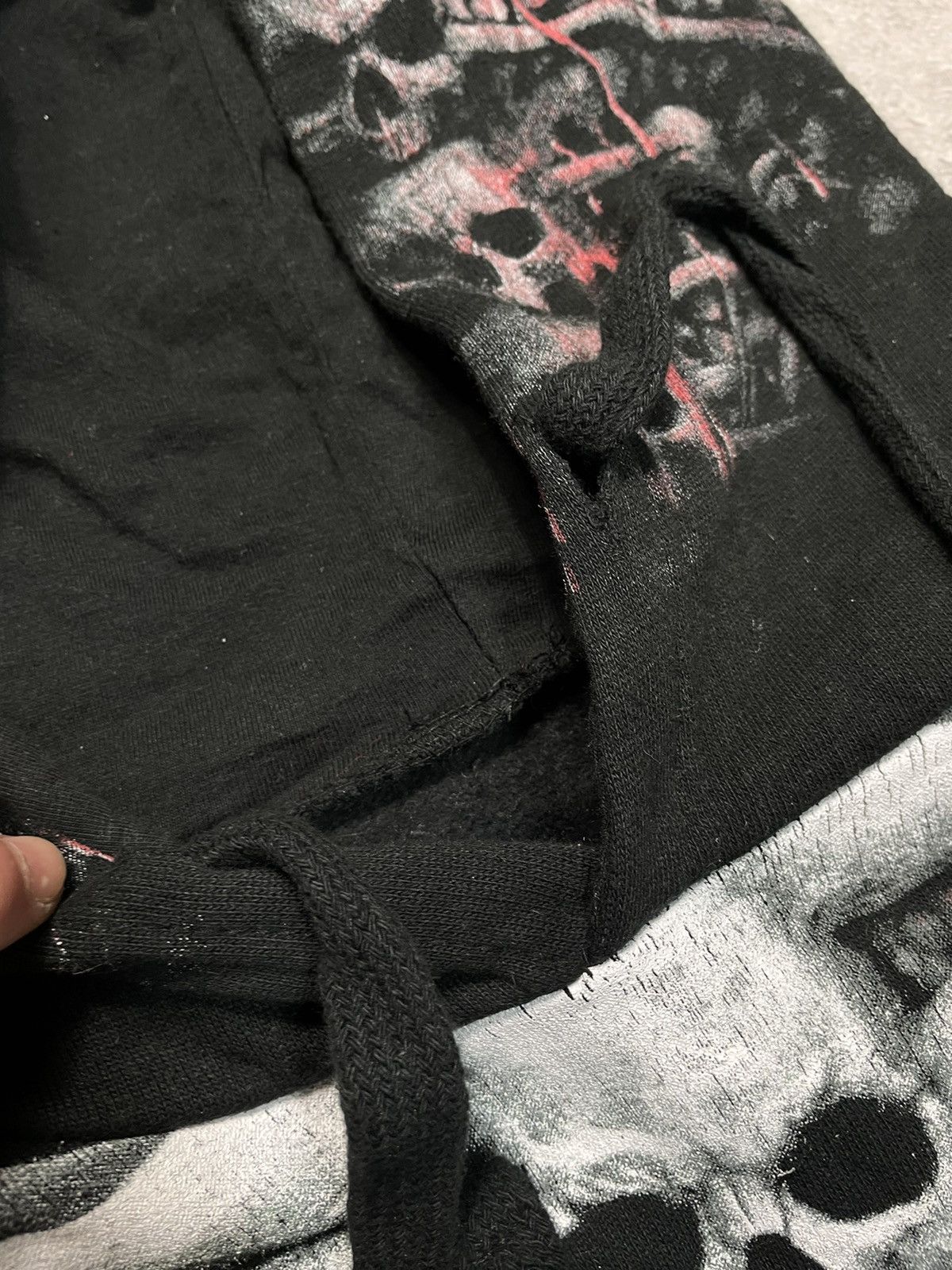 Band Tees Crazy ALLPRINT vintage 90s Skull AOP affliction style hoodie Size US S / EU 44-46 / 1 - 5 Thumbnail