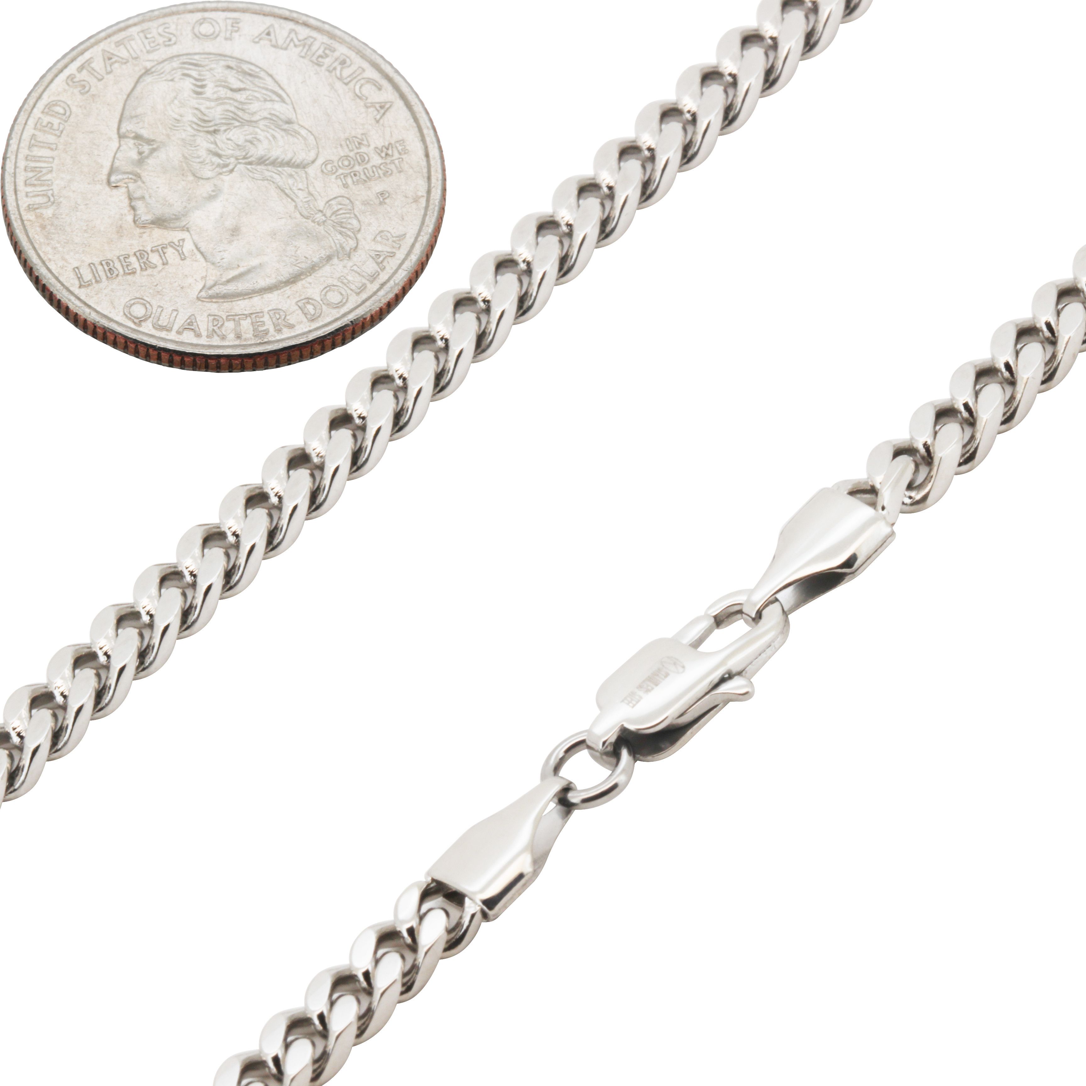 Other 316L Stainless Steel 4mm Miami Cuban Link Chain Necklace 24" Size ONE SIZE - 2 Thumbnail